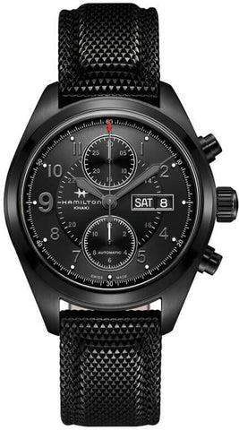 Hamilton Khaki Field 42mm 'Jack Ryan' Chronograph Black Dial Synthetic Mens Automatic Watch H71626735