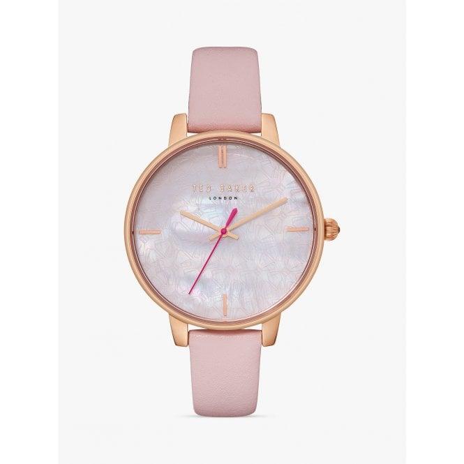 Ted Baker Kate Roségold Stahlgehäuse Pinkes Lederarmband Damen Uhr TE50272006 38mm