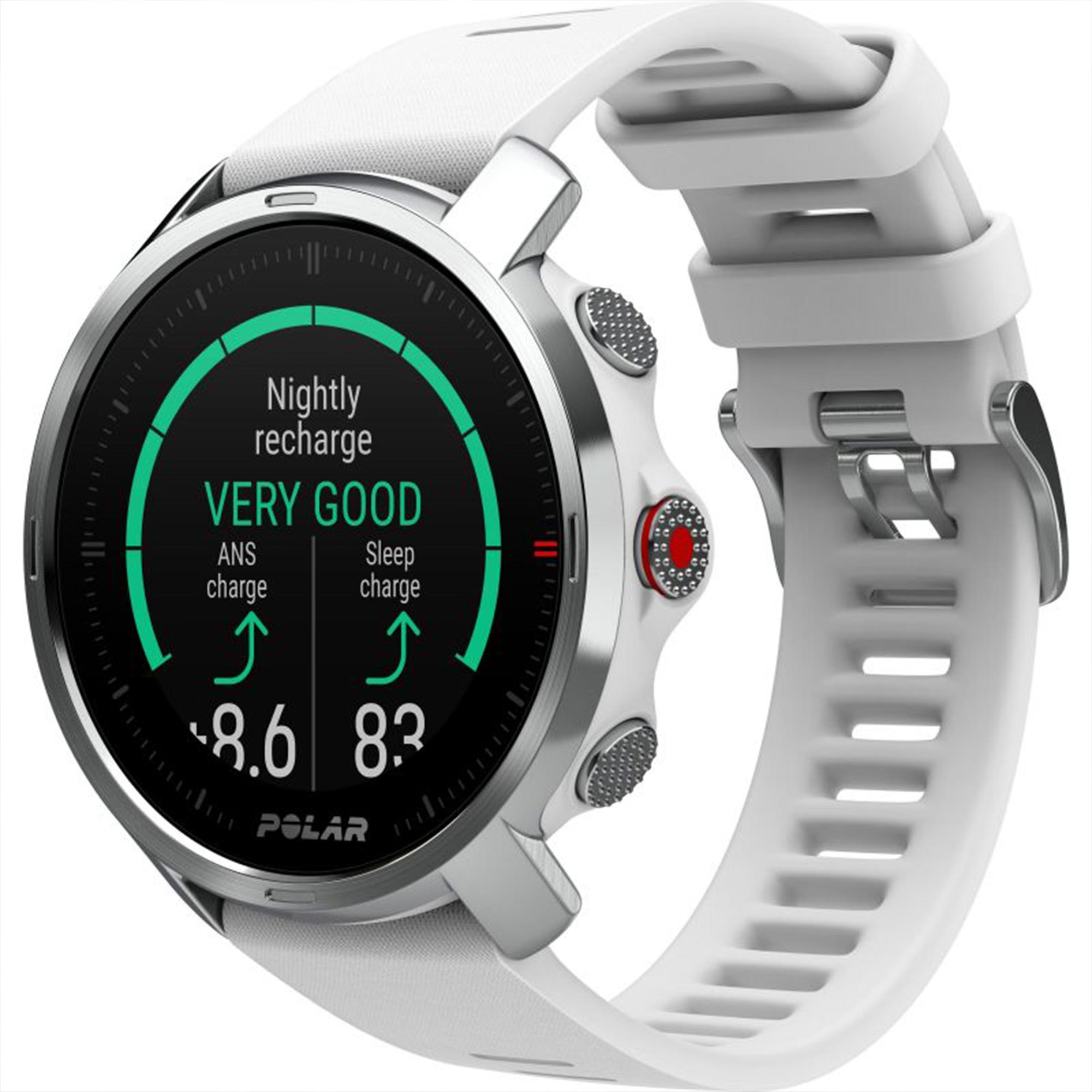 Polar Grit X Quartz Digital Zifferblatt Weißes Gummiarmband Smartwatch 90081735