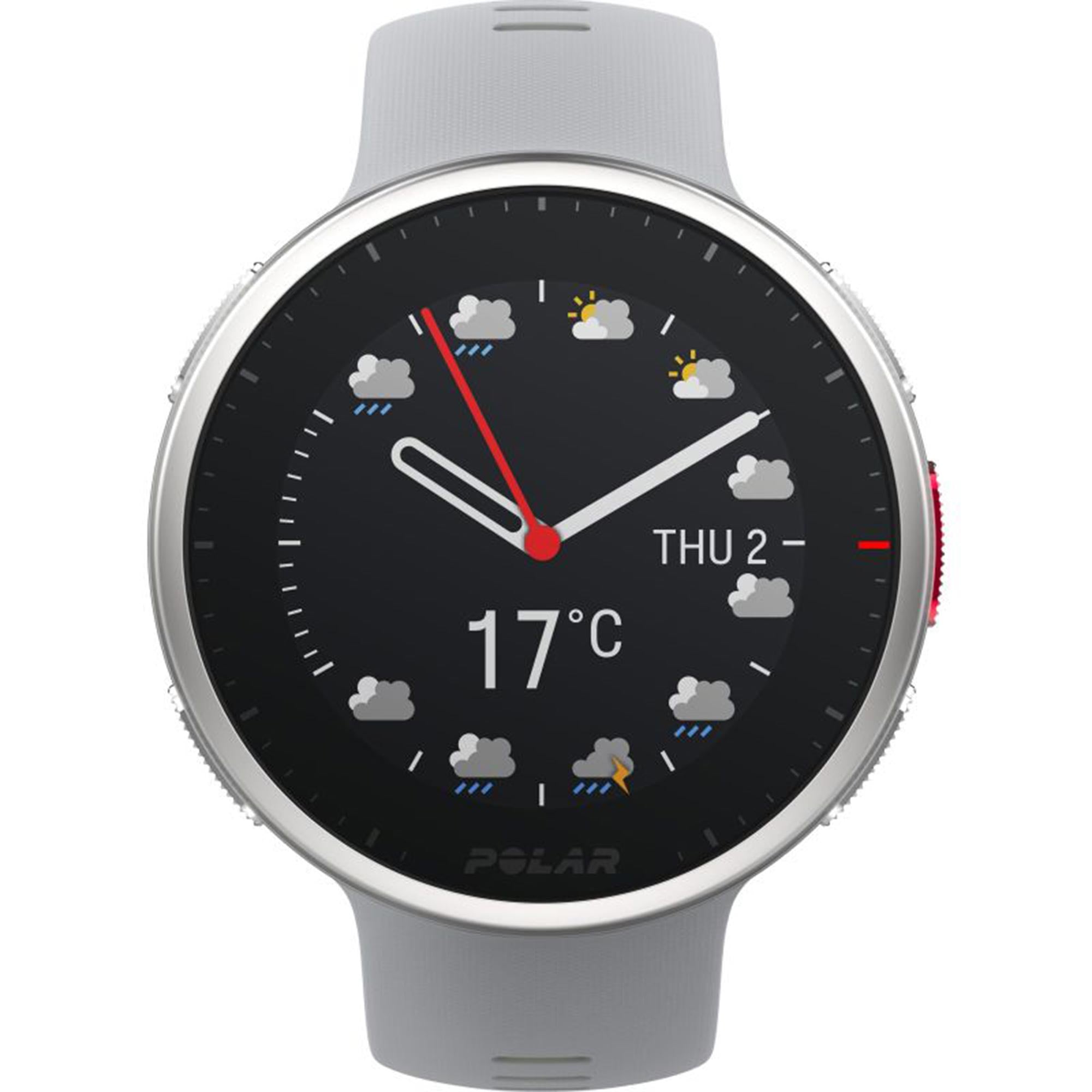 Polar Vantage V2 Quarz Digital Zifferblatt Graues Gummiarmband Smartwatch 90083651