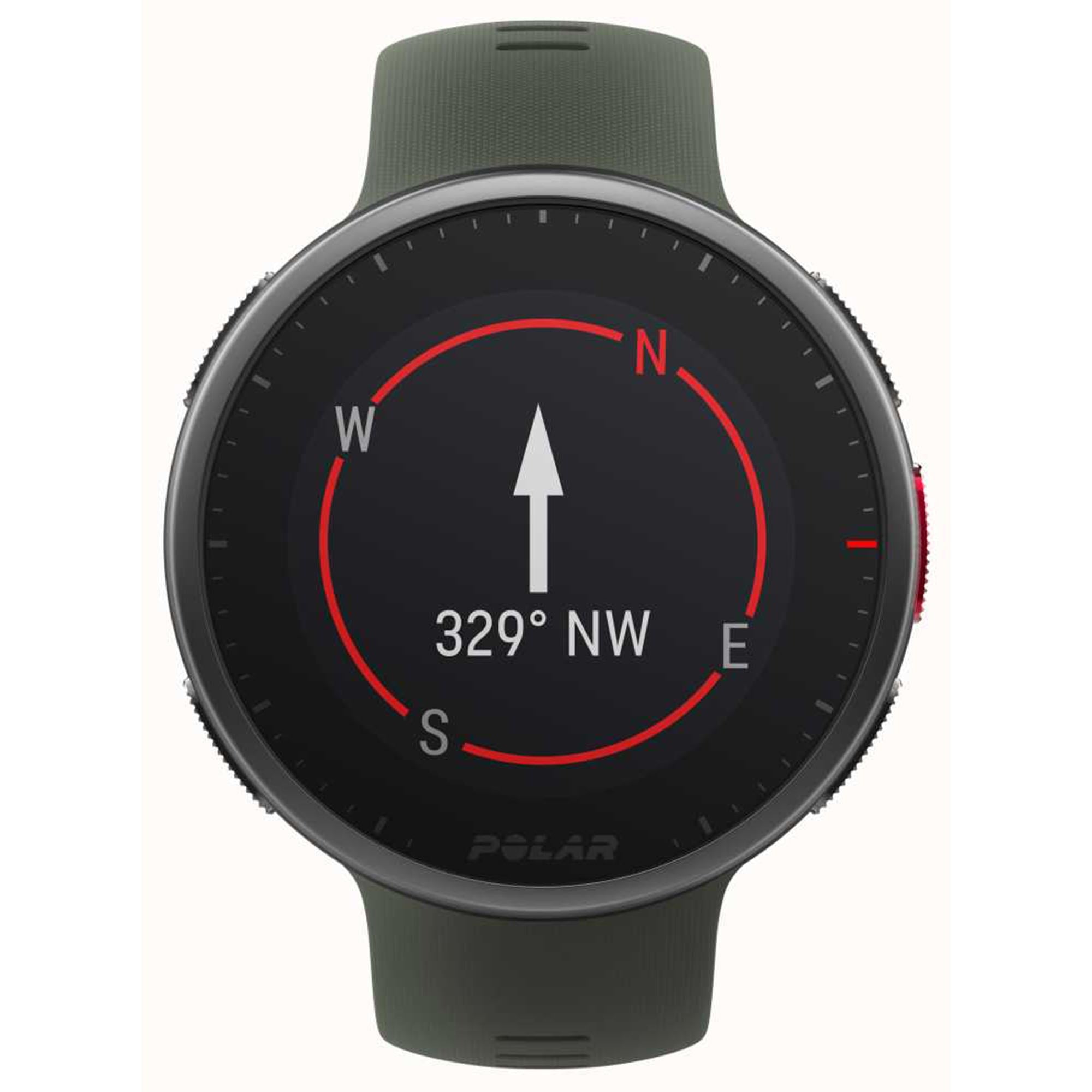 Polar Vantage V2 H10 HR Sensor Quartz Digital Dial Green Rubber Strap Smartwatch 90083652