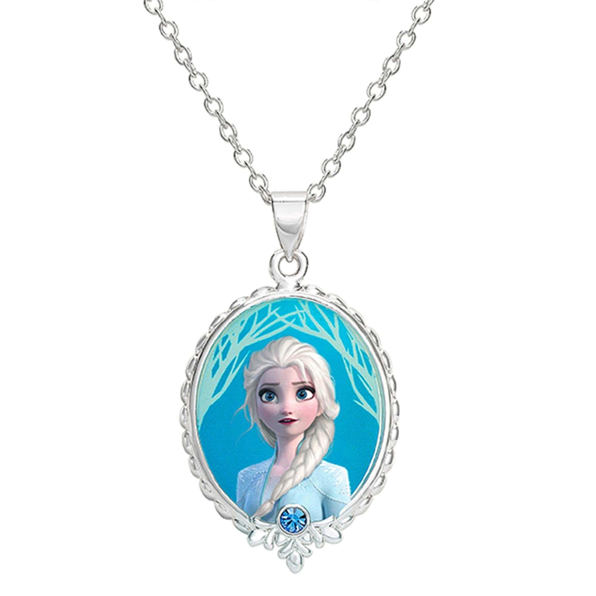 Disney Die Eiskönigin 2 Elsa Feine Silberne Plattierte Anhänger Halskette NF00404SRJL-B
