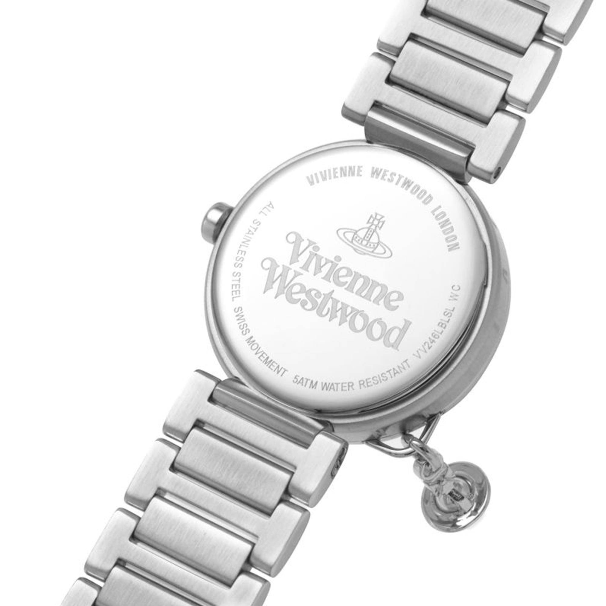 Vivienne Westwood Poplar Quarz Blaues Zifferblatt Stahlarmband Damen Uhr VV246LBLSL
