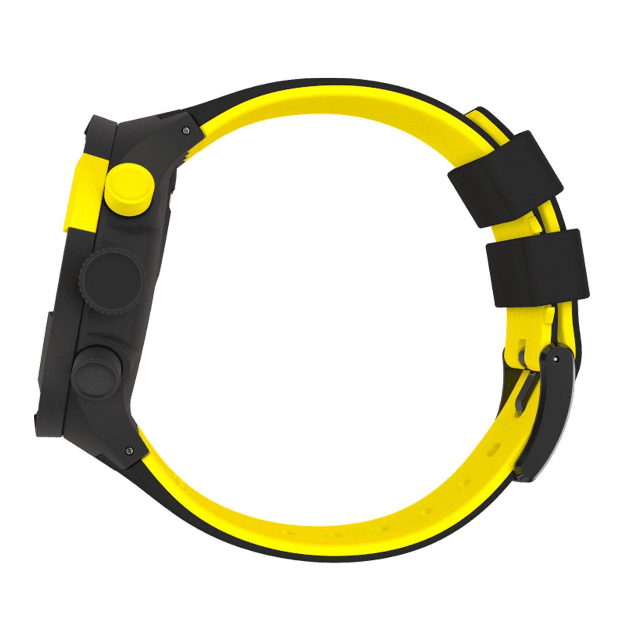 Swatch Big Bold Chrono Checkpoint Gelbe Quarzbewegung Schwarzes Zifferblatt Silikonarmband Uhr SB02B403