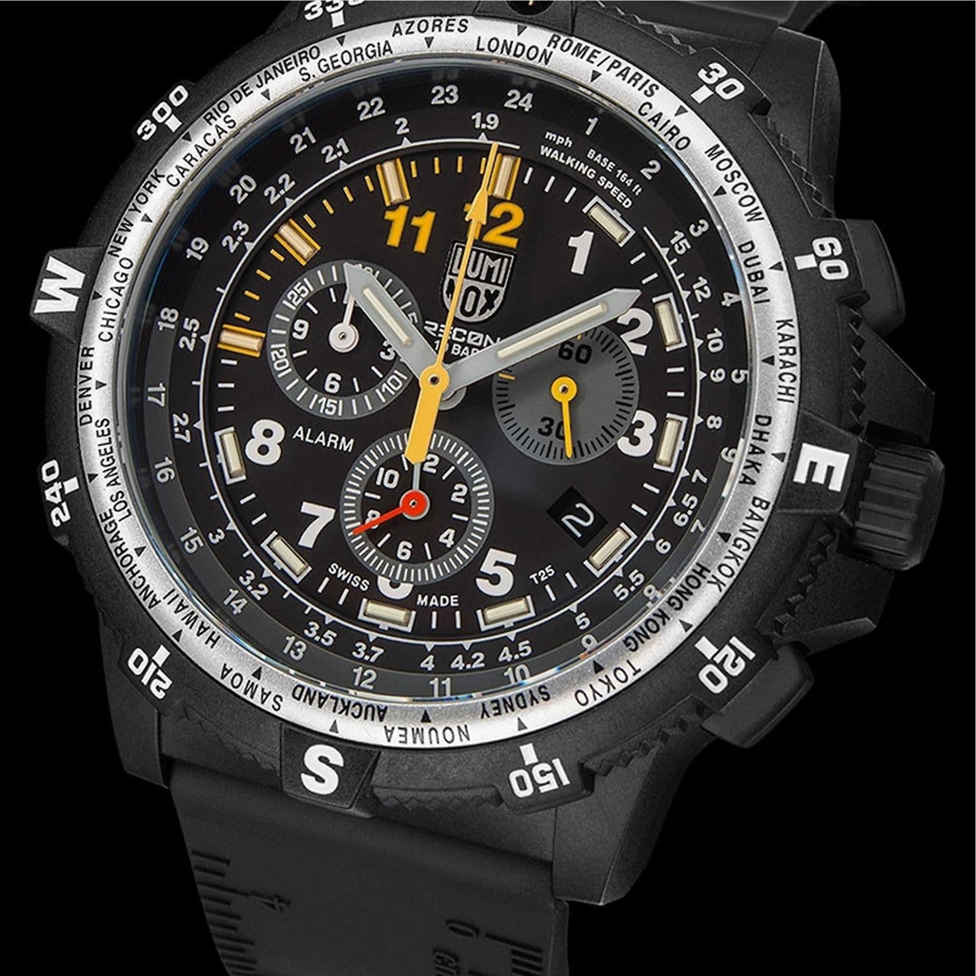 Luminox Recon III Team Leader Chronograph Serie D 8840 Schwarzes Zifferblatt Schwarzes Silikonarmband Herren Uhr XL.8842.MI.F