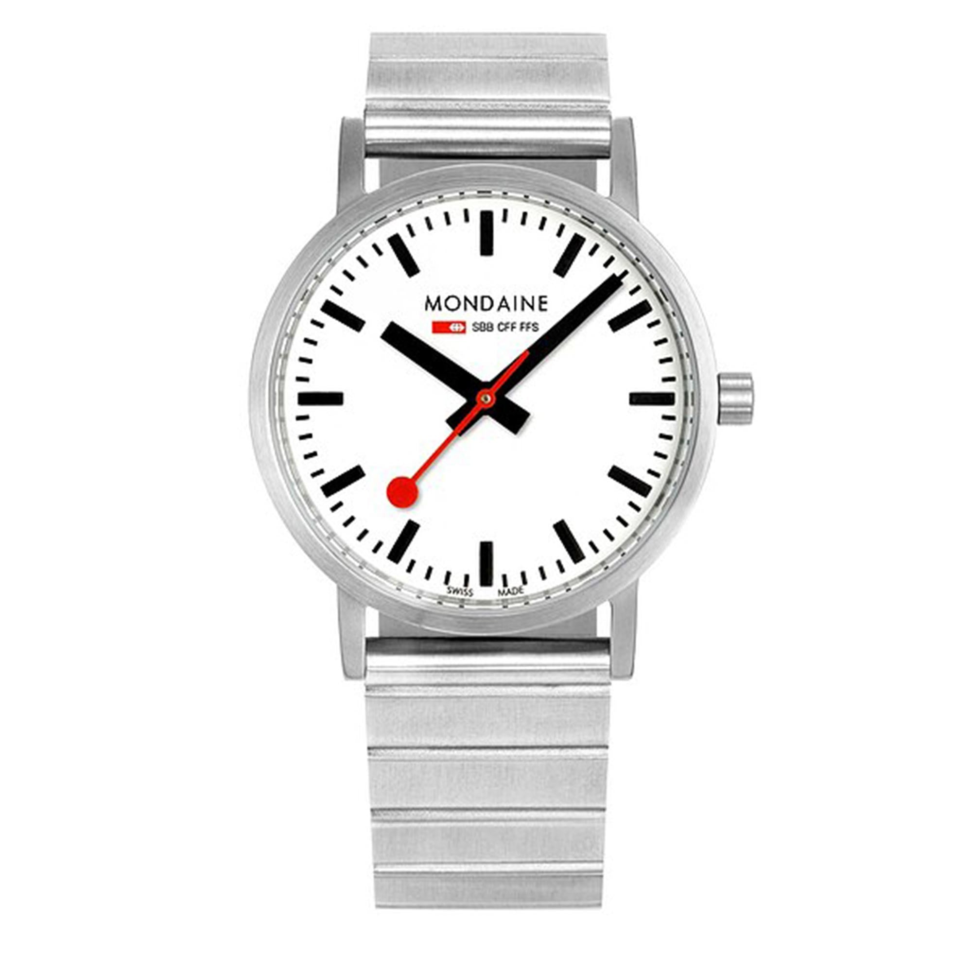 Mondaine Classic Quartz Weißes Zifferblatt Edelstahlarmband Damen Uhr A660.30314.16SBJ