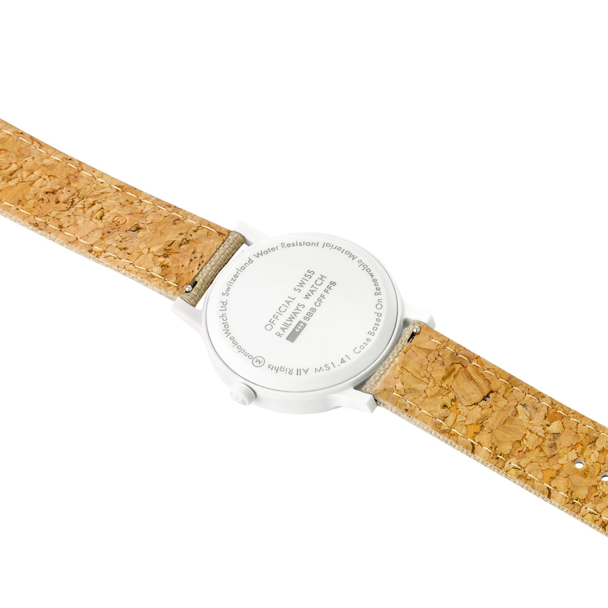 Mondaine Essence Quartz Weißes Zifferblatt Textilarmband Uhr MS1.41110.LS