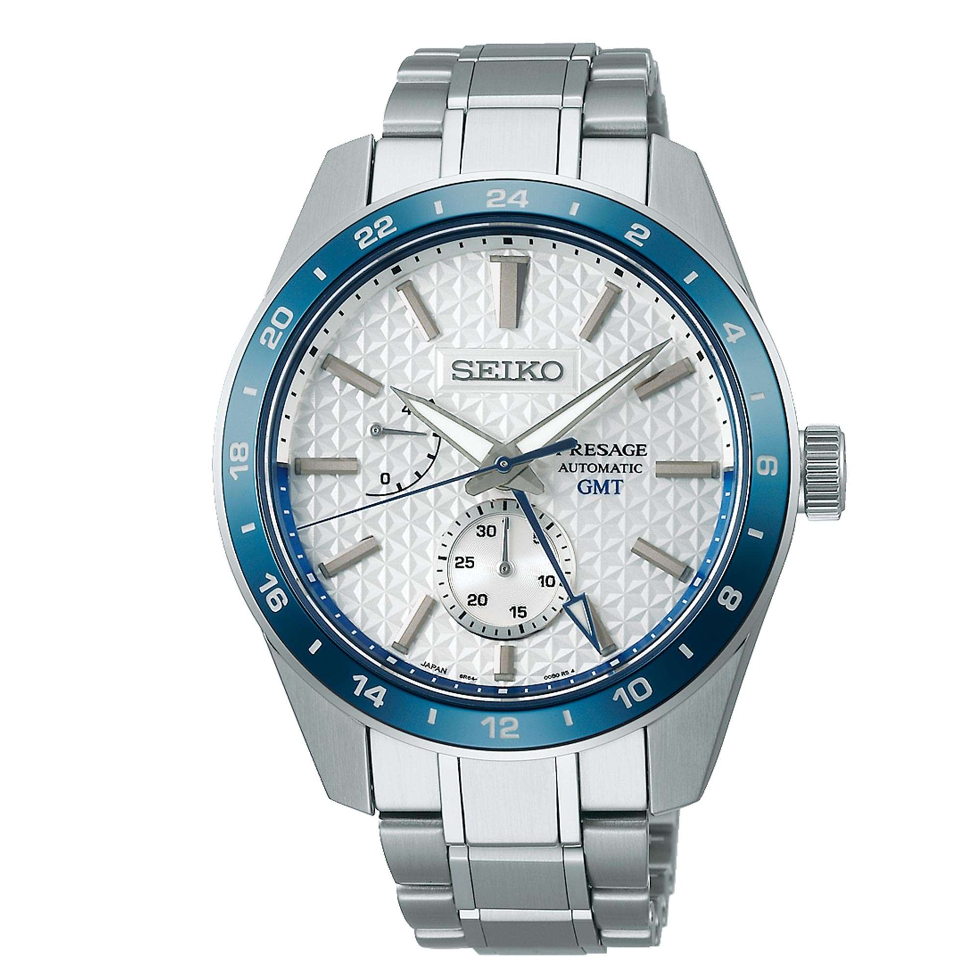 Seiko Presage Sharp Edged Series 140. Jubiläums-Limited Edition Automatikwerk Weißes Zifferblatt Edelstahlarmband SPB223J1