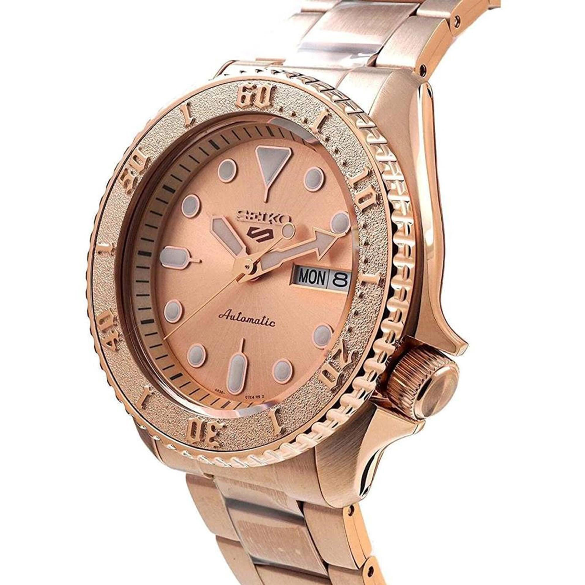 Seiko 5 Sports Automatik Roségold Zifferblatt Herren Uhr SRPE72K1