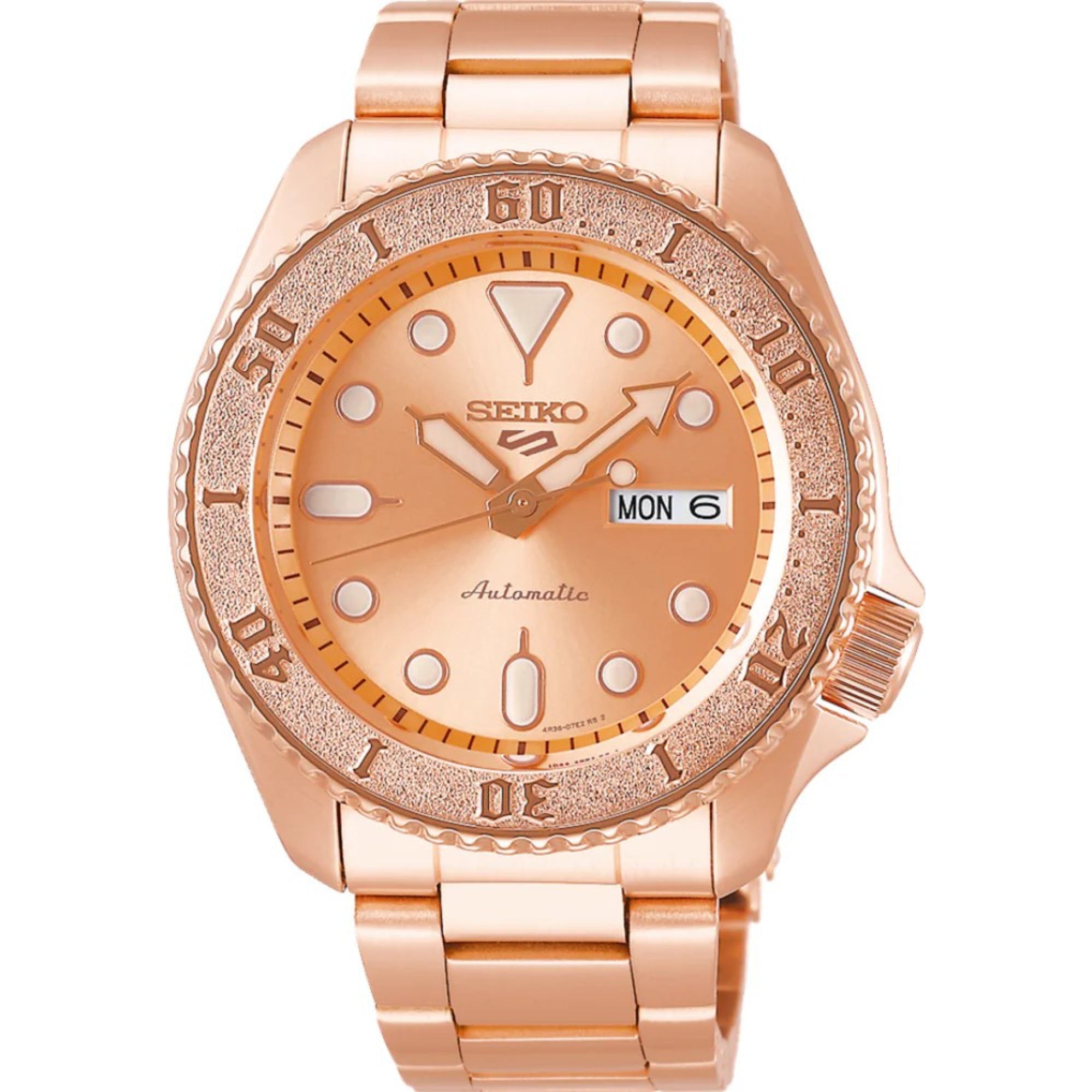 Seiko 5 Sports Automatik Roségold Zifferblatt Herren Uhr SRPE72K1
