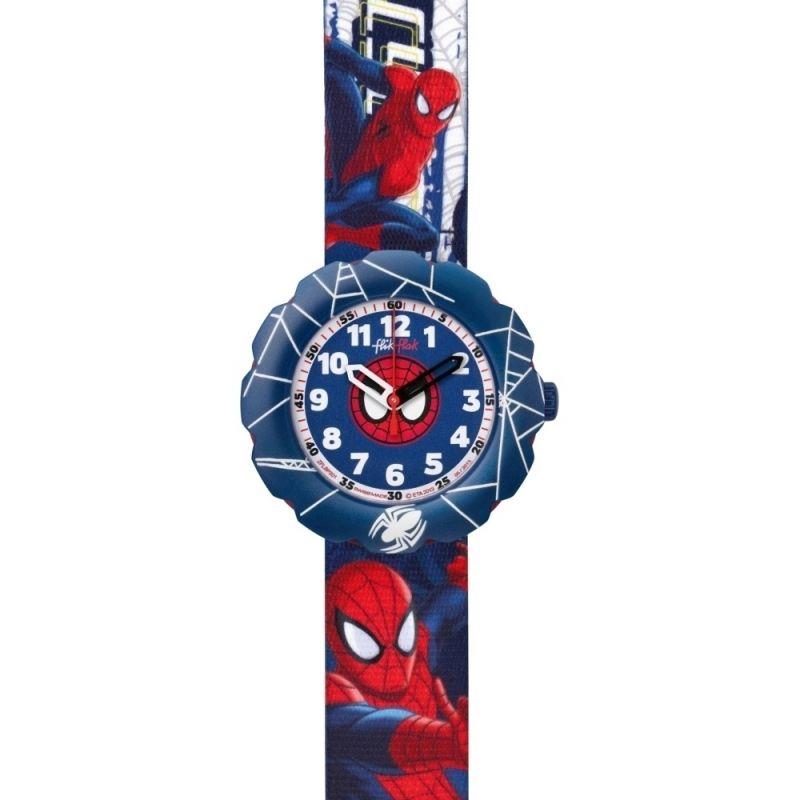 Flik Flak Spider-Cycle Kinder Jungen Spiderman Uhr FLSP001