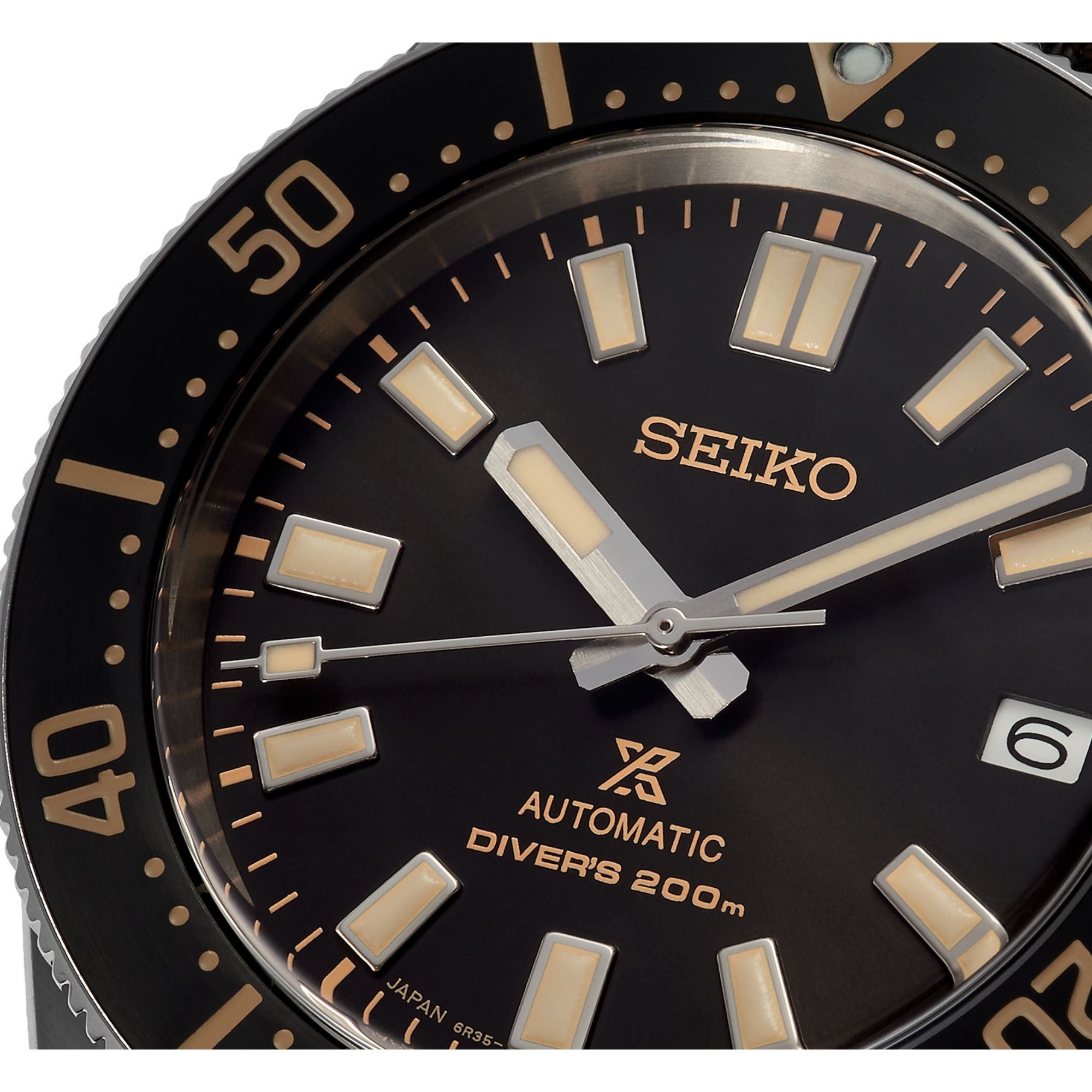 Seiko Prospex Erste japanische Taucheruhr Neuinterpretation Automatik Schwarzes Zifferblatt Nylonarmband Herrenarmbanduhr SPB239J1