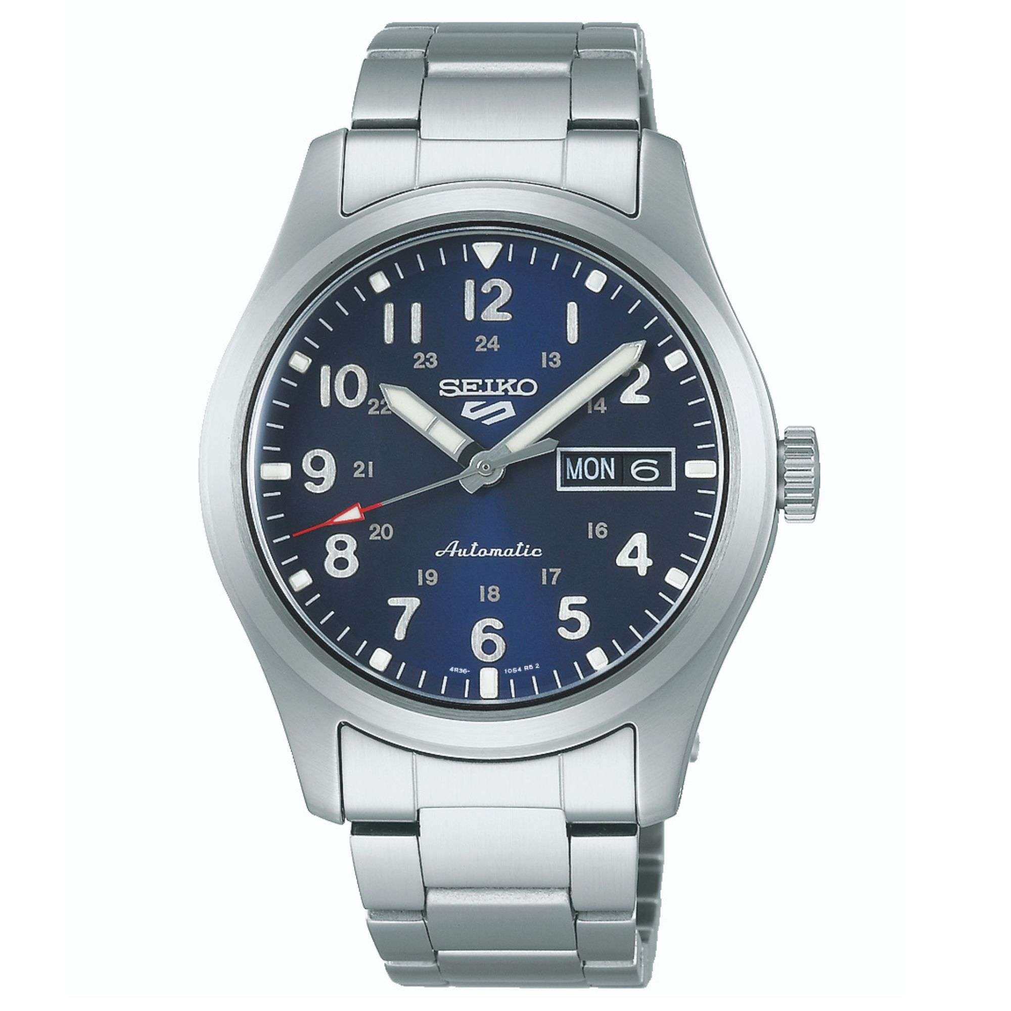 Seiko 5 Sports Field Military Collection Automatic Movement Blue Dial Stainless Steel Bracelet Men's Watch SRPG29K1