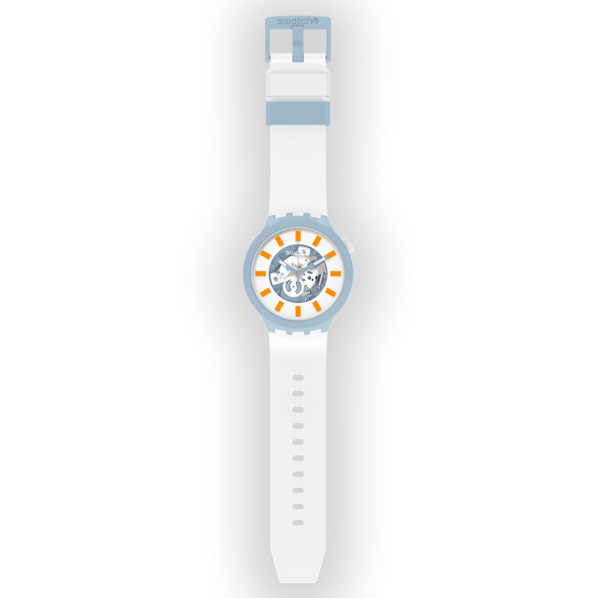 Blite Quarz Uhr mit weißem Zifferblatt und Silikonarmband SB03N101