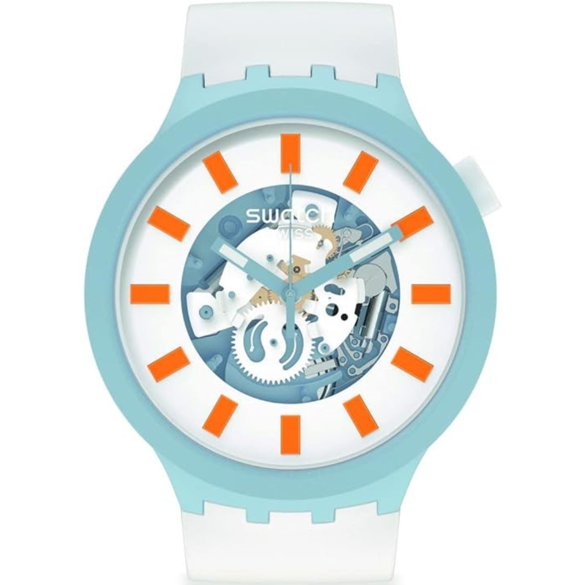 Blite Quarz Uhr mit weißem Zifferblatt und Silikonarmband SB03N101