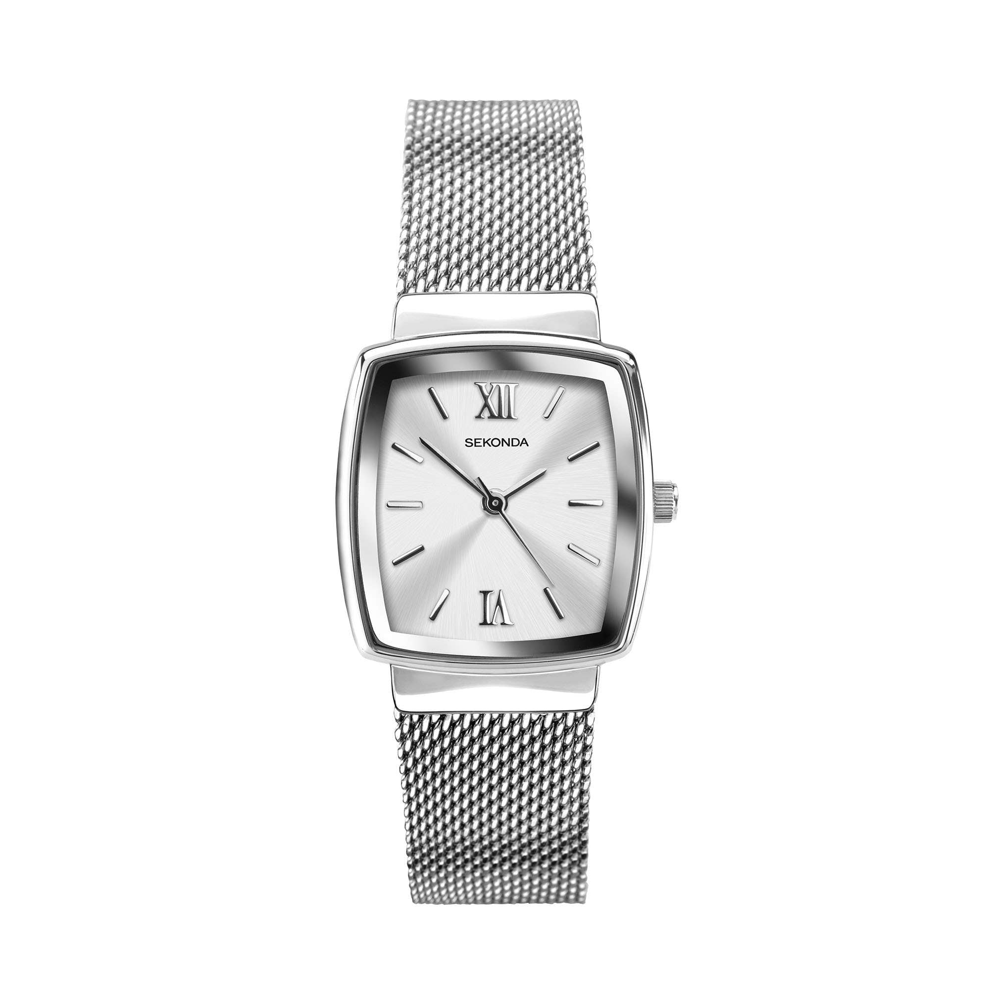 Sekonda Quarz Weißes Zifferblatt Mailänder Armband Damen Uhr 40073