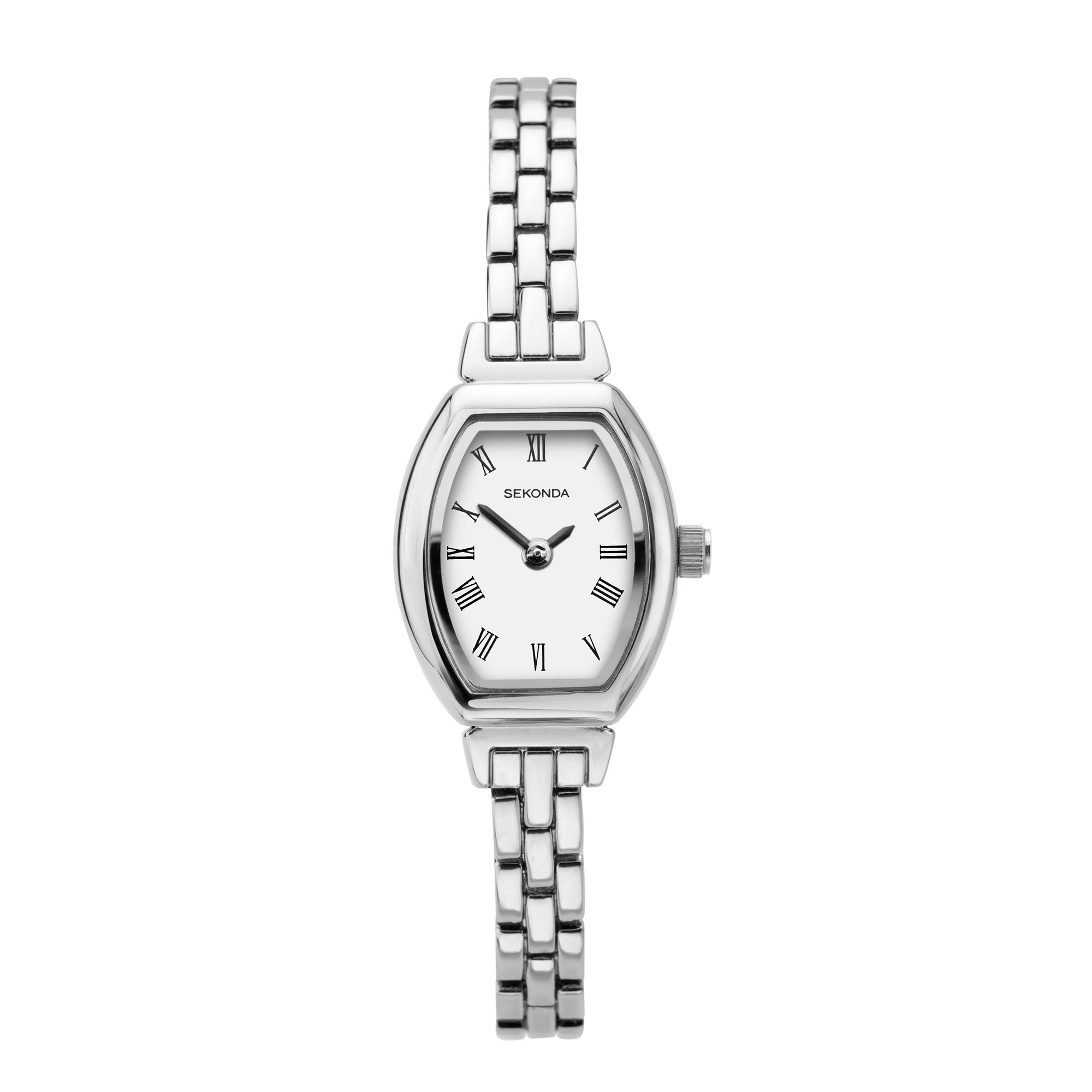 Sekonda Classic Quarz Damenarmbanduhr mit weißem Zifferblatt und Edelstahlarmband 2966