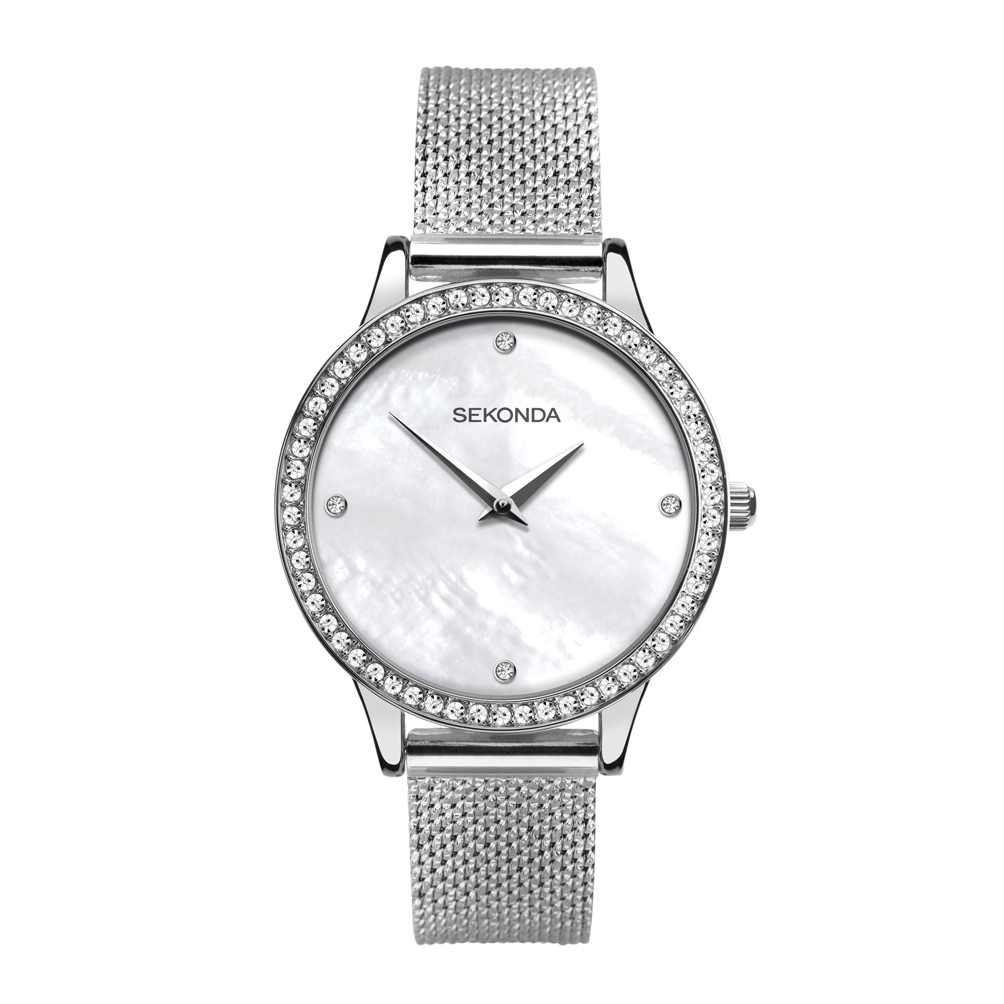 Sekonda Fashion Quarz Weiß Zifferblatt Milanese Armband Uhr 40035