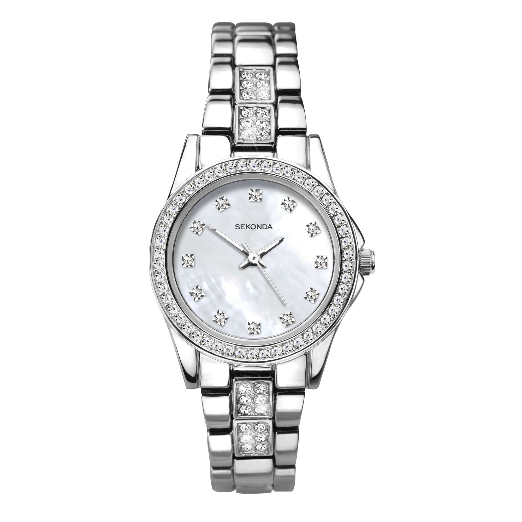 Sekonda Editions Quarz Perlmutt Zifferblatt Edelstahlarmband Damen Uhr 2841