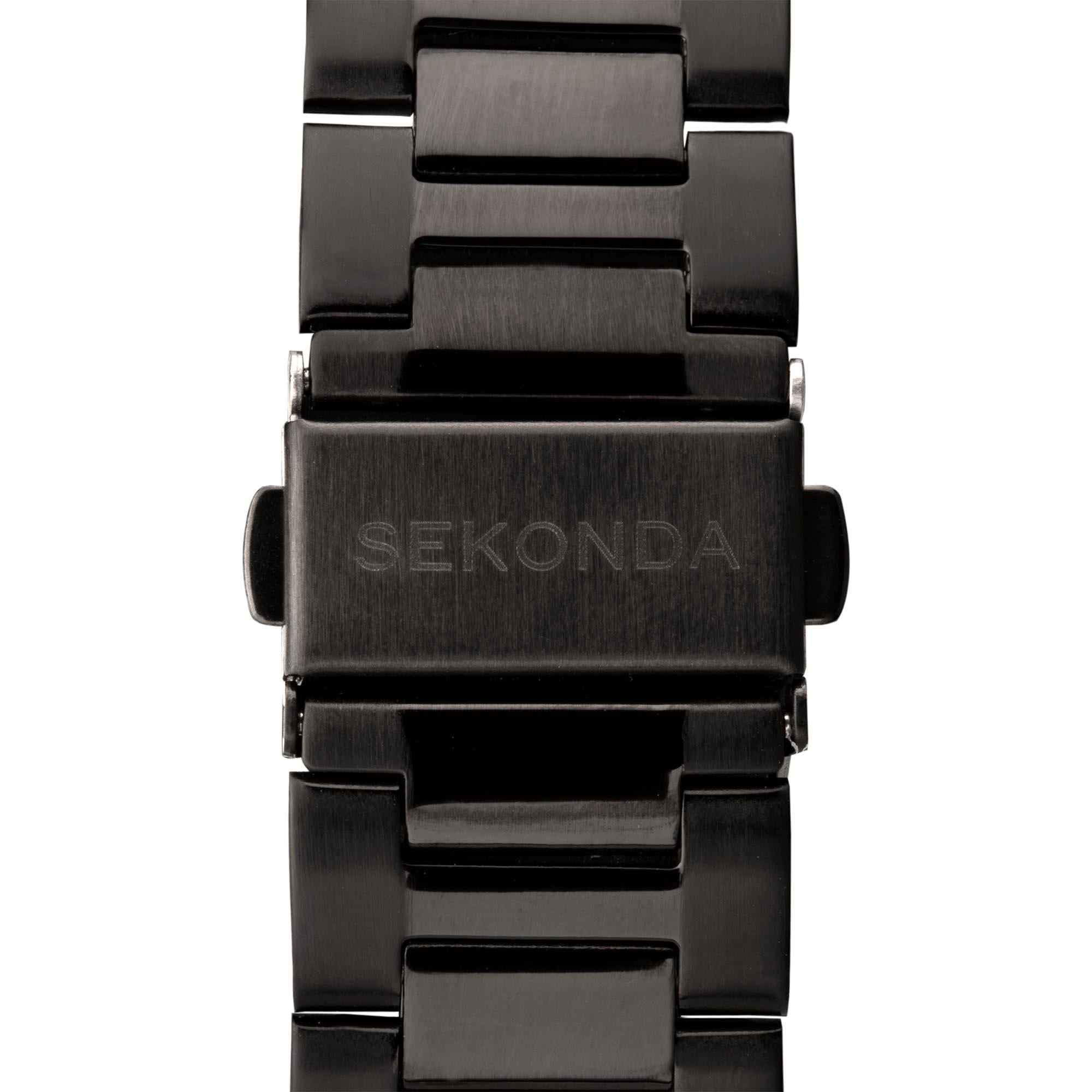 Sekonda Sports Dive Style Green Dial Black Steel Bracelet Men's Watch 1983