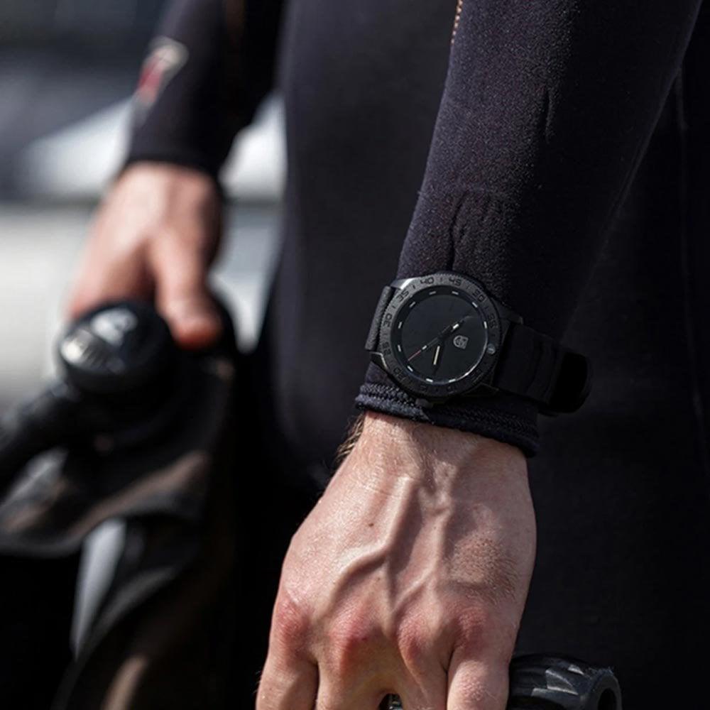 Luminox Pacific Diver Quarzbewegung Schwarzes Zifferblatt Gummiarmband Herren Uhr XS.3121.BO