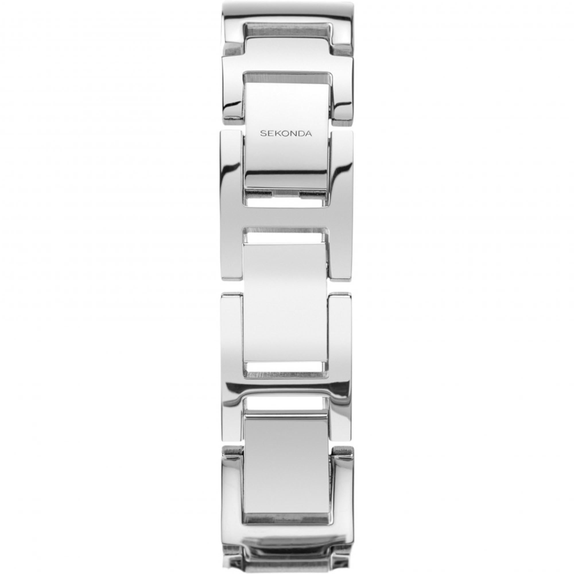 Seksy Rocks Quarz Silbernes Zifferblatt Silbernes Messingarmband Damen Uhr 40042