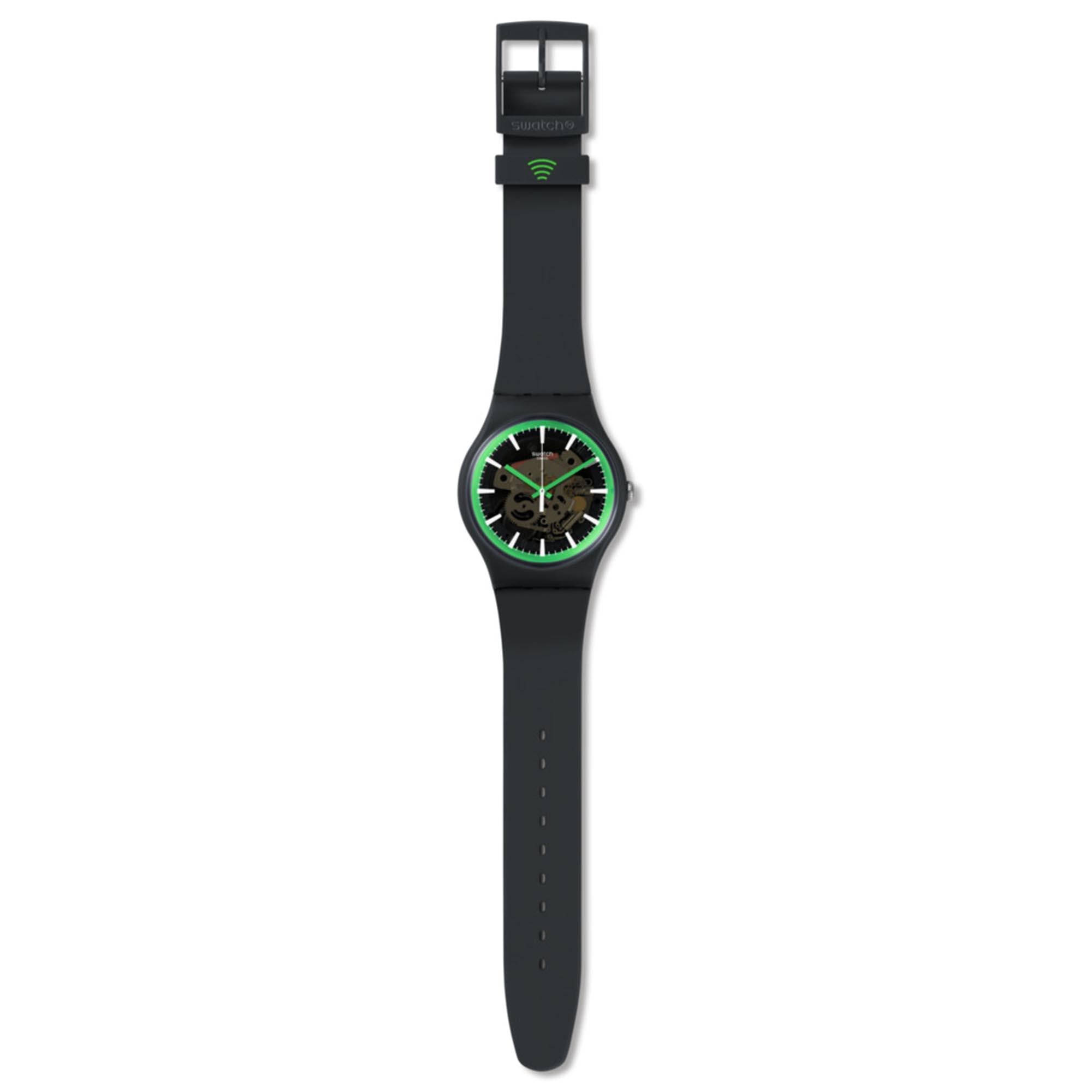 Swatch New Gent Quarz Graues Zifferblatt Graues Silikonarmband Uhr SVIM100-5300
