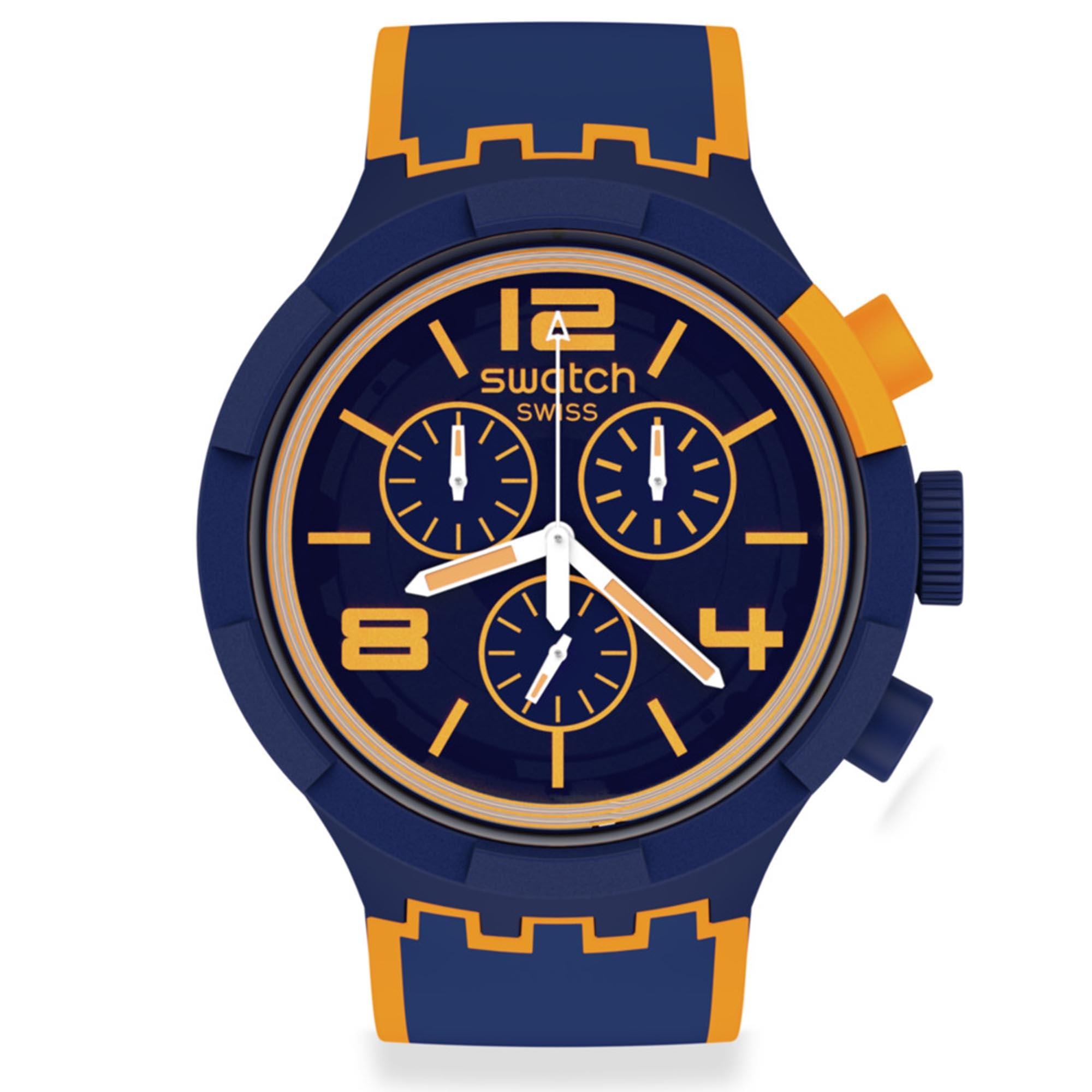 Swatch SwatchPAY! OrangePaysPAY! Quartz Blue Dial Blue Silicone Strap Men's Watch SBO2N100-5300