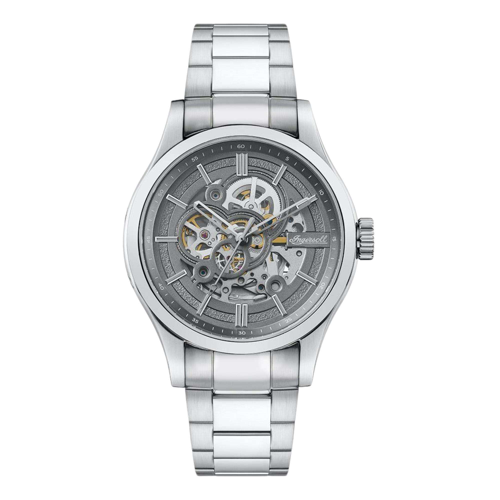 Ingersoll ‘The Armstrong’ Automatik Graue Zifferblatt Edelstahlarmband Herren Uhr I06804B