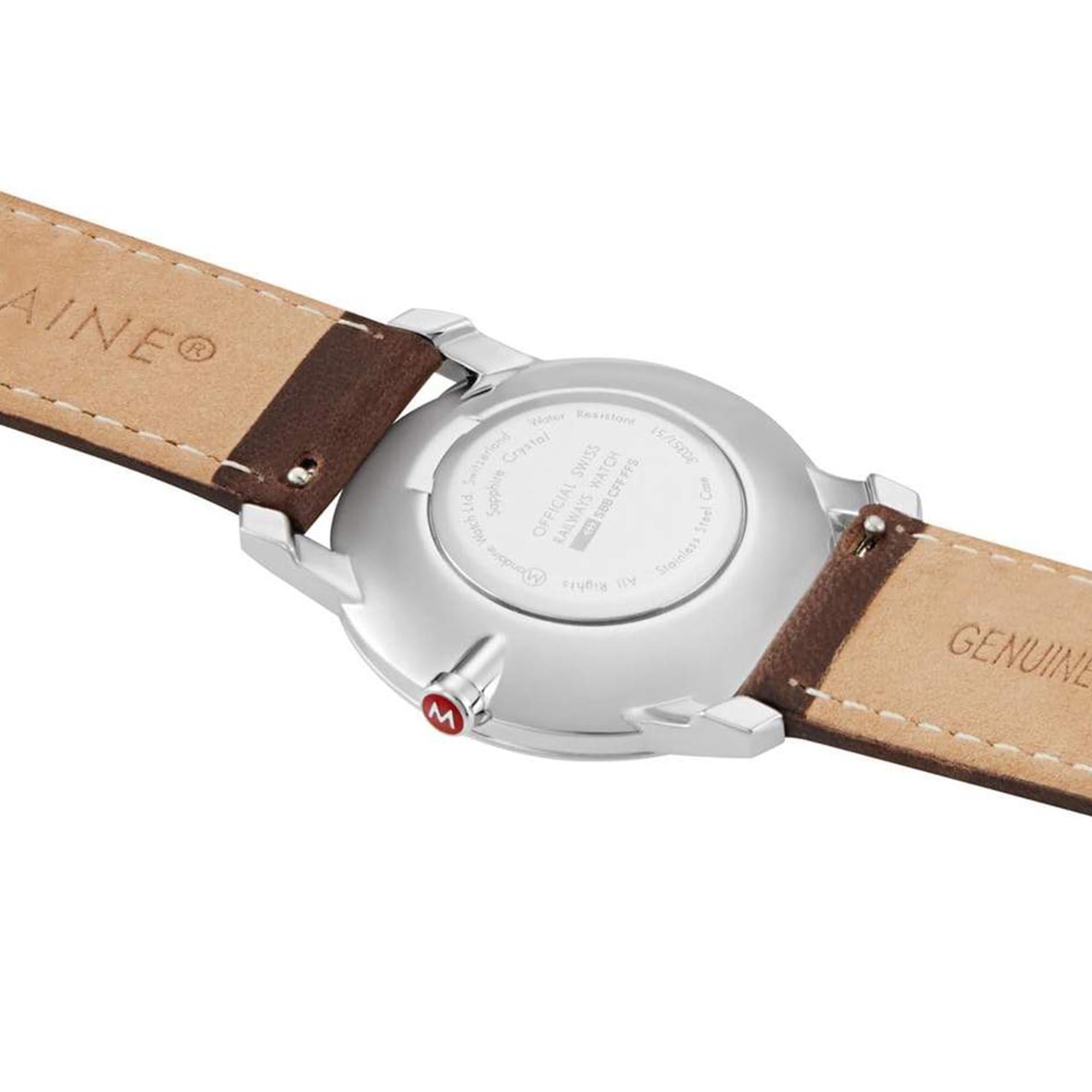 Mondaine Simply Elegant Quartz White Dial Red Leather Strap Watch A400.30351.11SBP