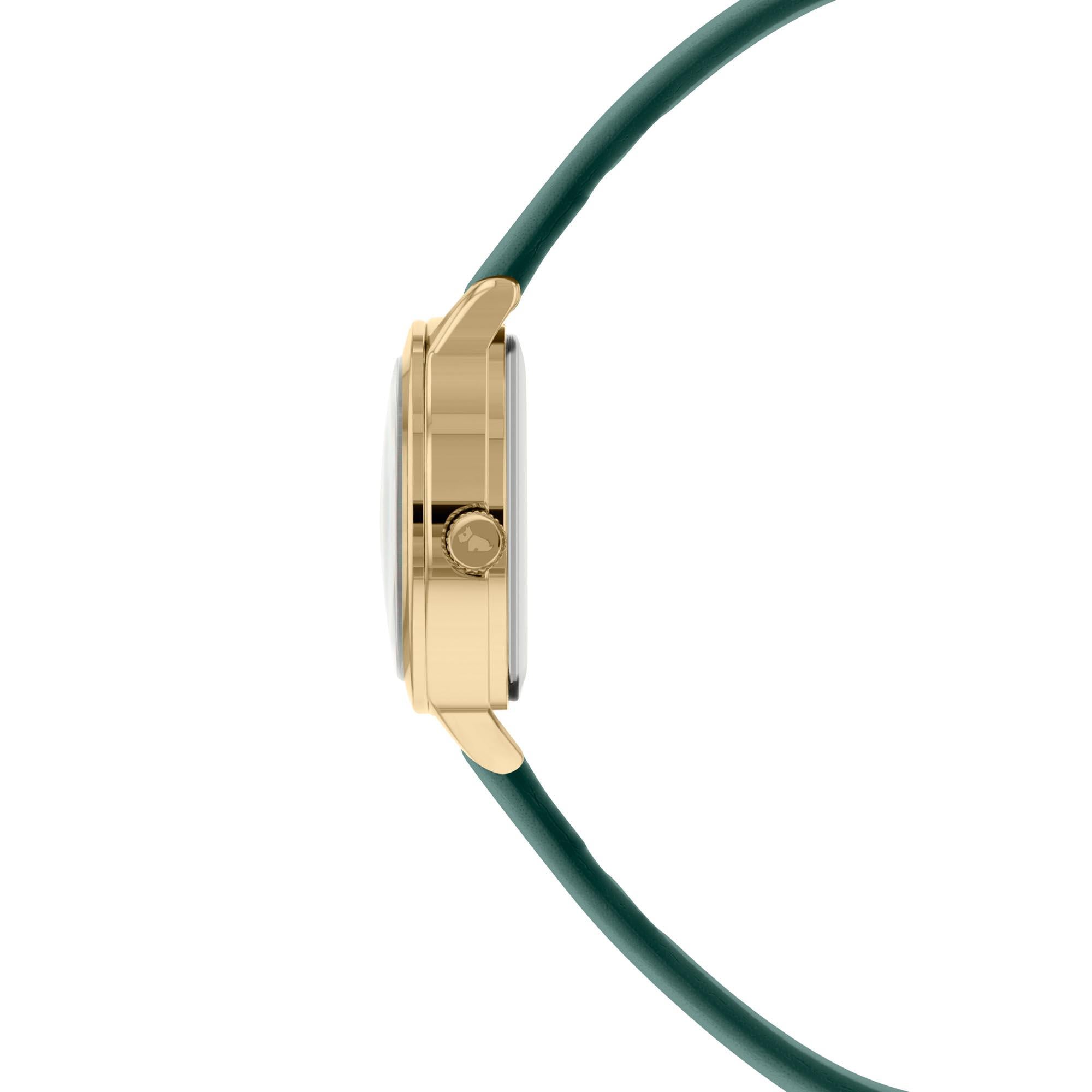 Radley Quarz Grüne Zifferblatt Lederarmband Damen Uhr Halskette Set RY21308A-SET