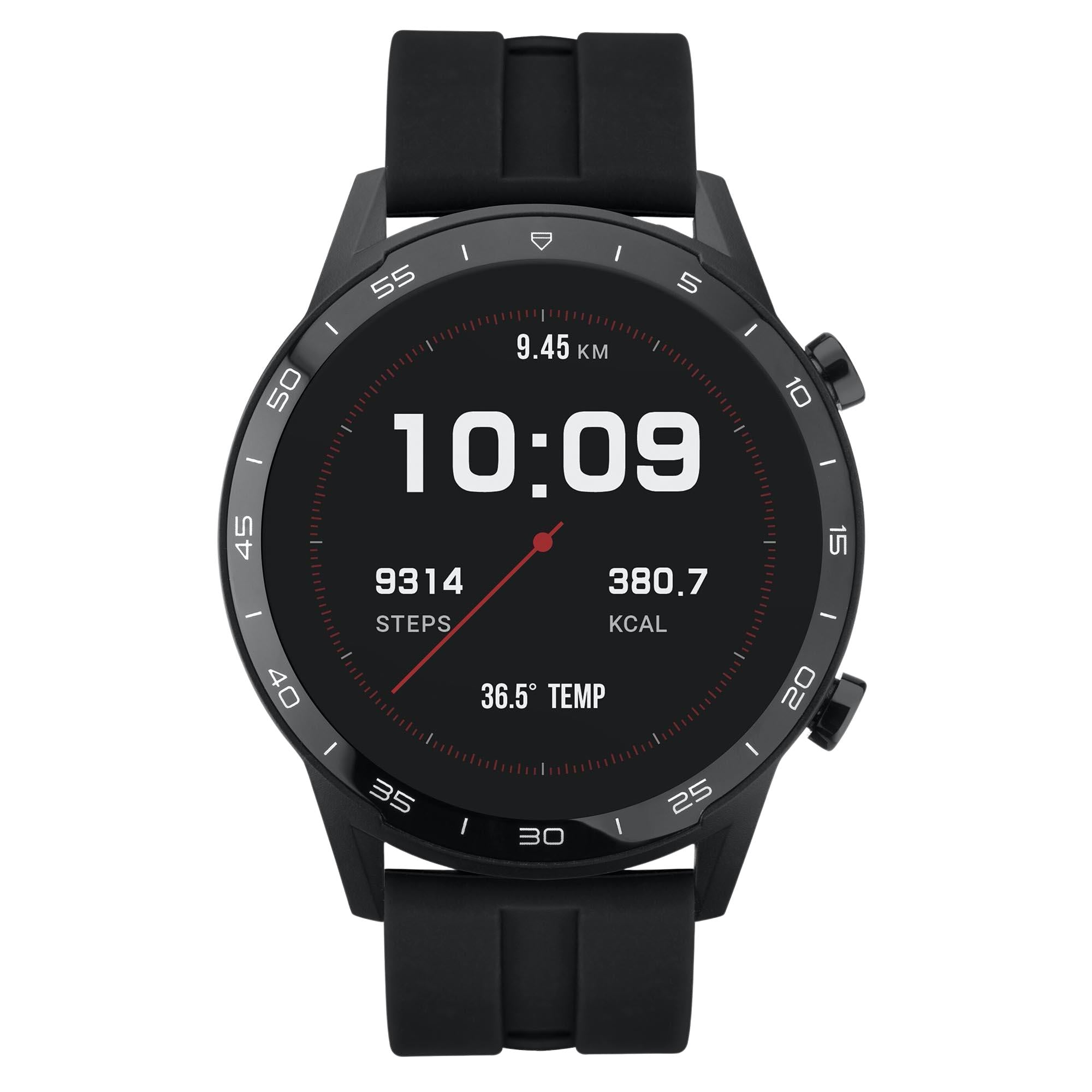 Sekonda Black Interactive Dial Black Silicone Strap Men’s Smart Watch 1909