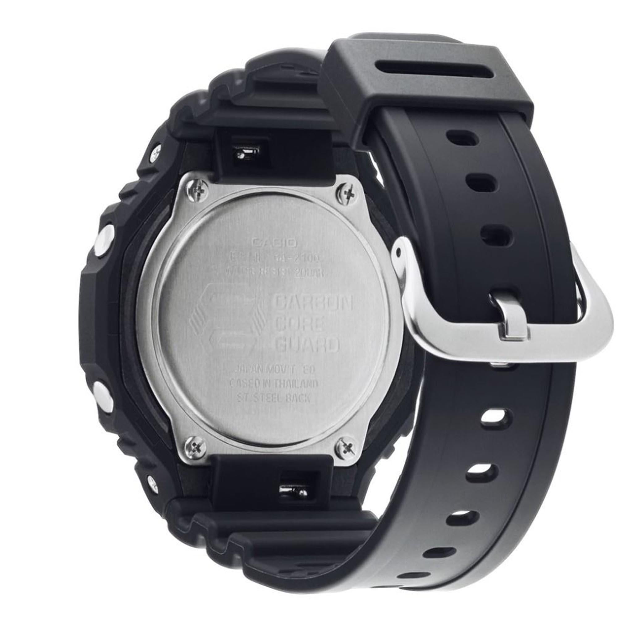 Casio G-Shock Oktagon Serie ‘CasiOak’ Quarz Graues Zifferblatt Graues Silikonarmband Herren Uhr GA-2100-1A4ER