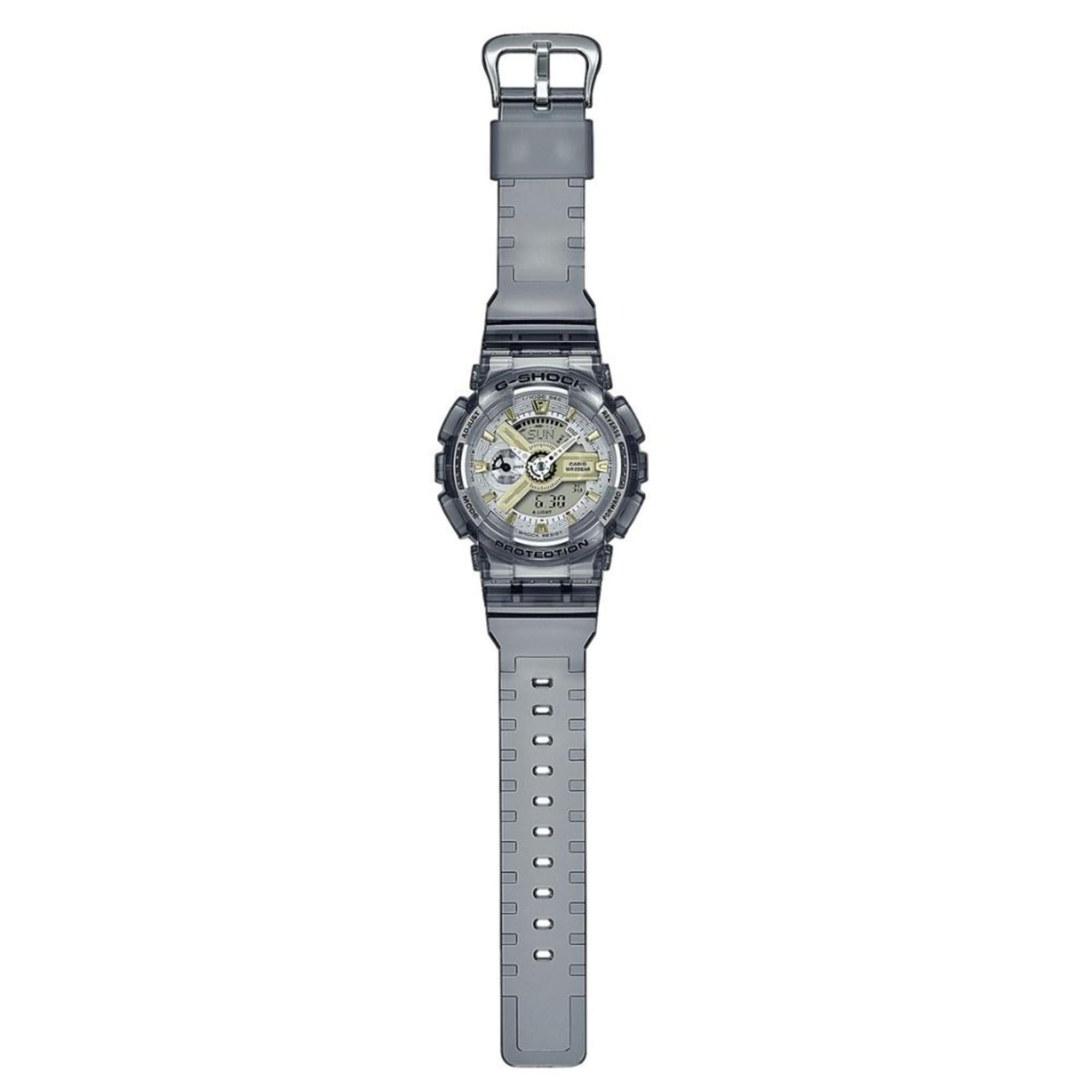 Casio G-Shock Quarz Transparentes Silikonarmband Uhr GMA-S110GS-8AER