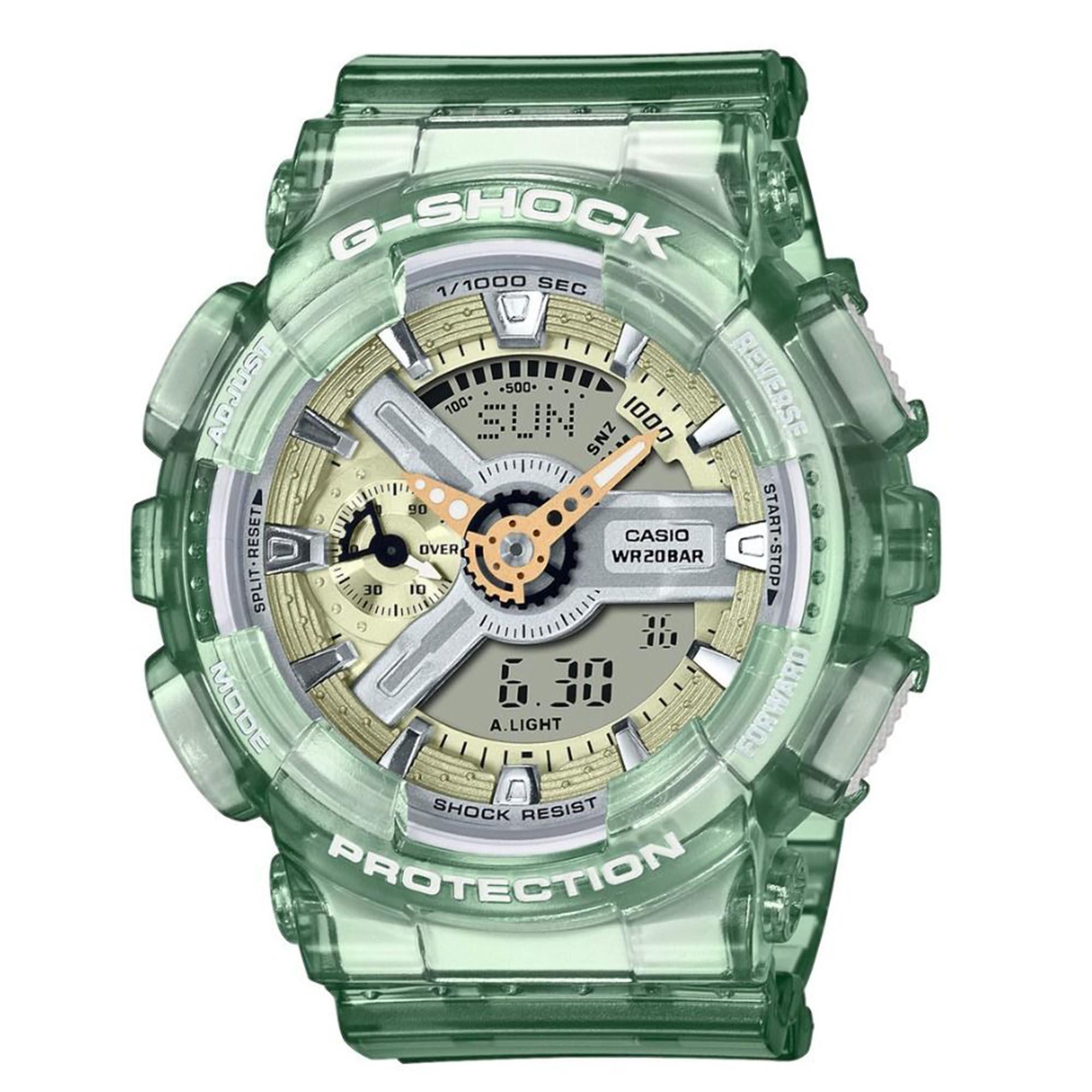 Casio G-Shock Quarz Grünes Zifferblatt Grünes Silikonarmband Uhr GMA-S110GS-3AER
