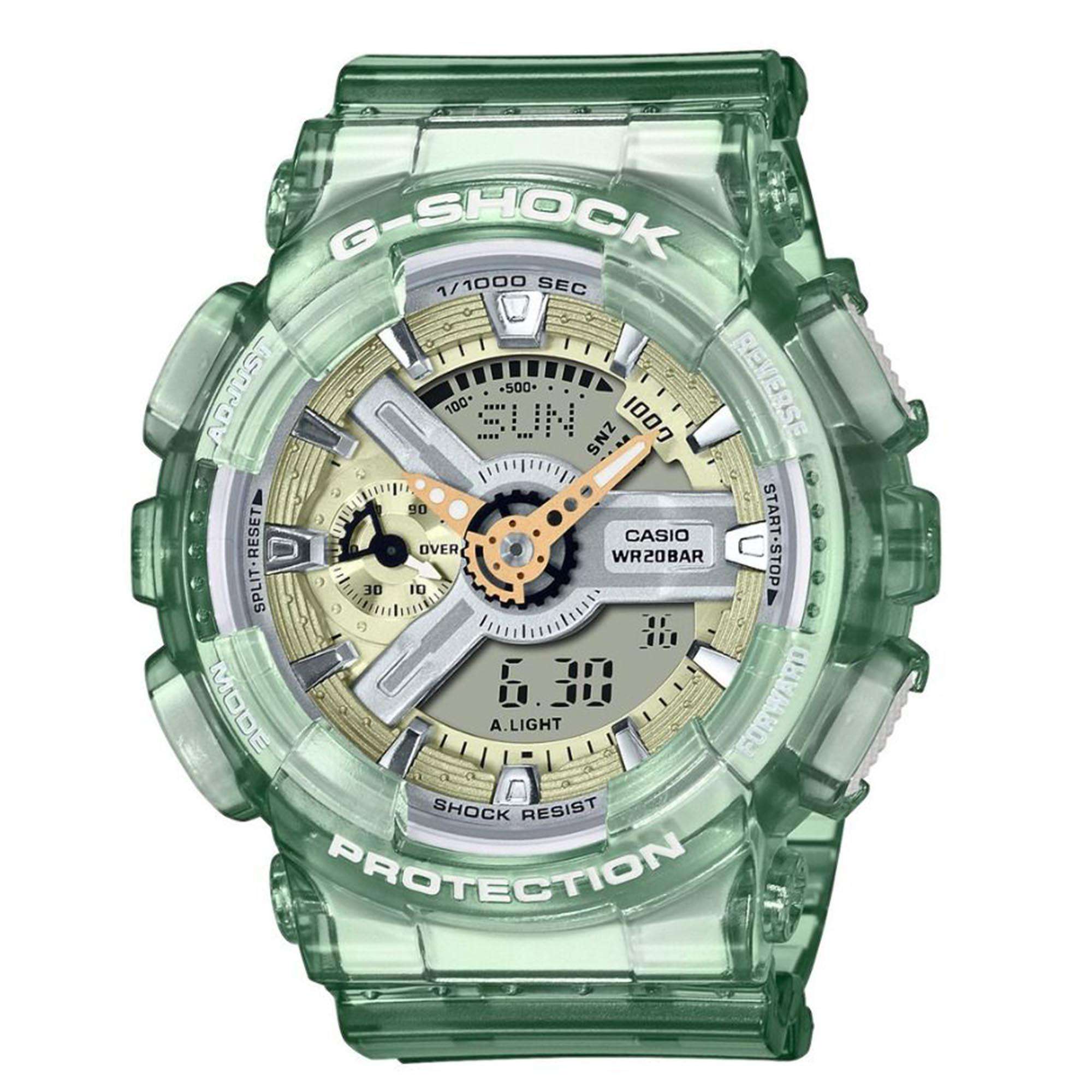 Casio G-Shock Quarz Grünes Zifferblatt Grünes Silikonarmband Uhr GMA-S110GS-3AER