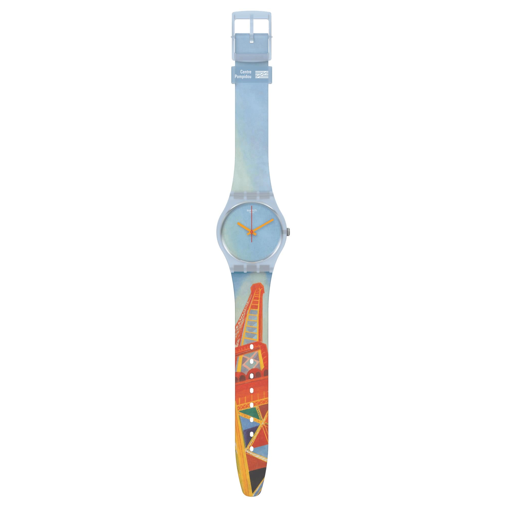 Swatch Original Gents Centre Pompidou Eiffelturm von Robert Delaunay Quarz Uhr GZ357