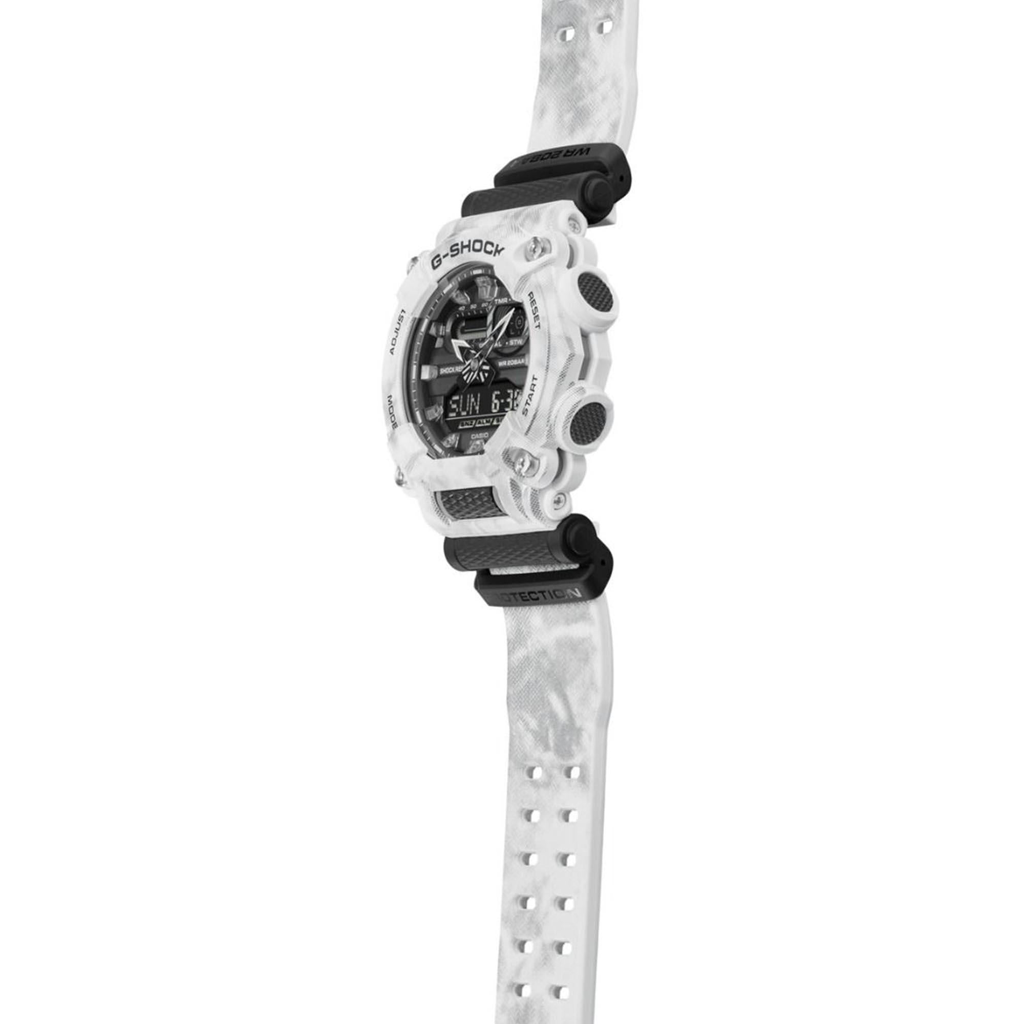 Casio G-Shock Snow Camo Series Quartz Black Dial Grey Resin Strap Mens Watch GA-900GC-7AER