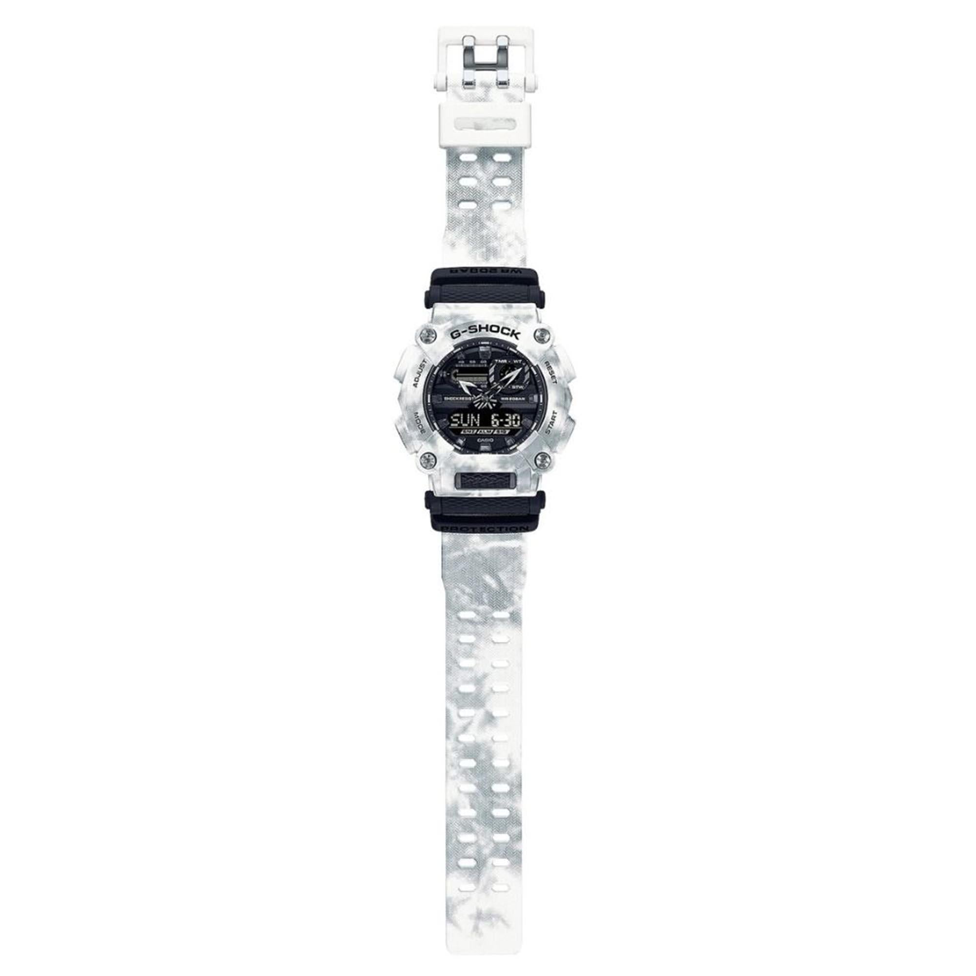 Casio G-Shock Snow Camo Series Quartz Black Dial Grey Resin Strap Mens Watch GA-900GC-7AER
