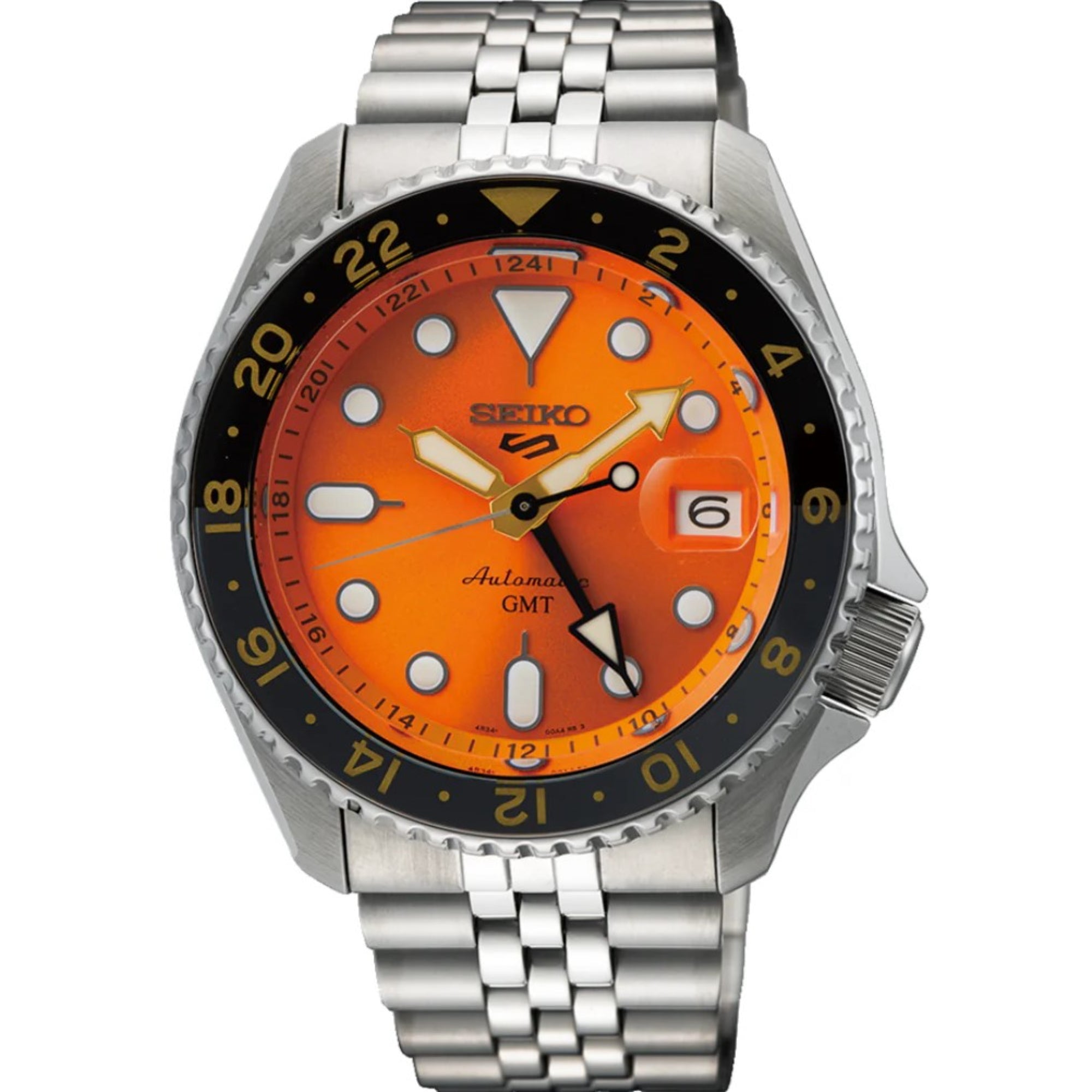 Seiko 5 Sports GMT 'Mikan Oranges Zifferblatt SKX Neuinterpretation Herren Uhr SSK005K1