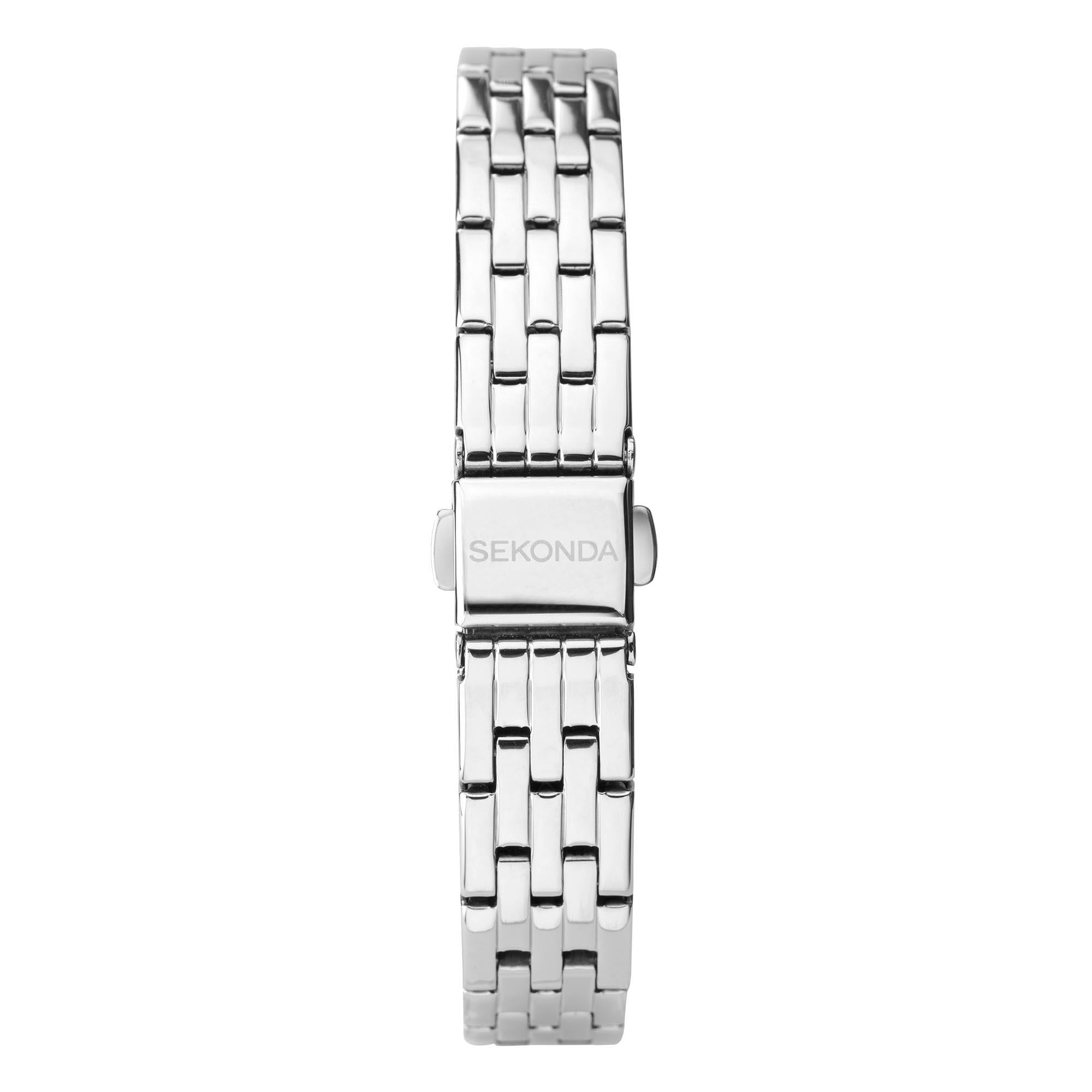 Sekonda Hero Quarz Weißes Zifferblatt Edelstahlarmband Damen Uhr 40348