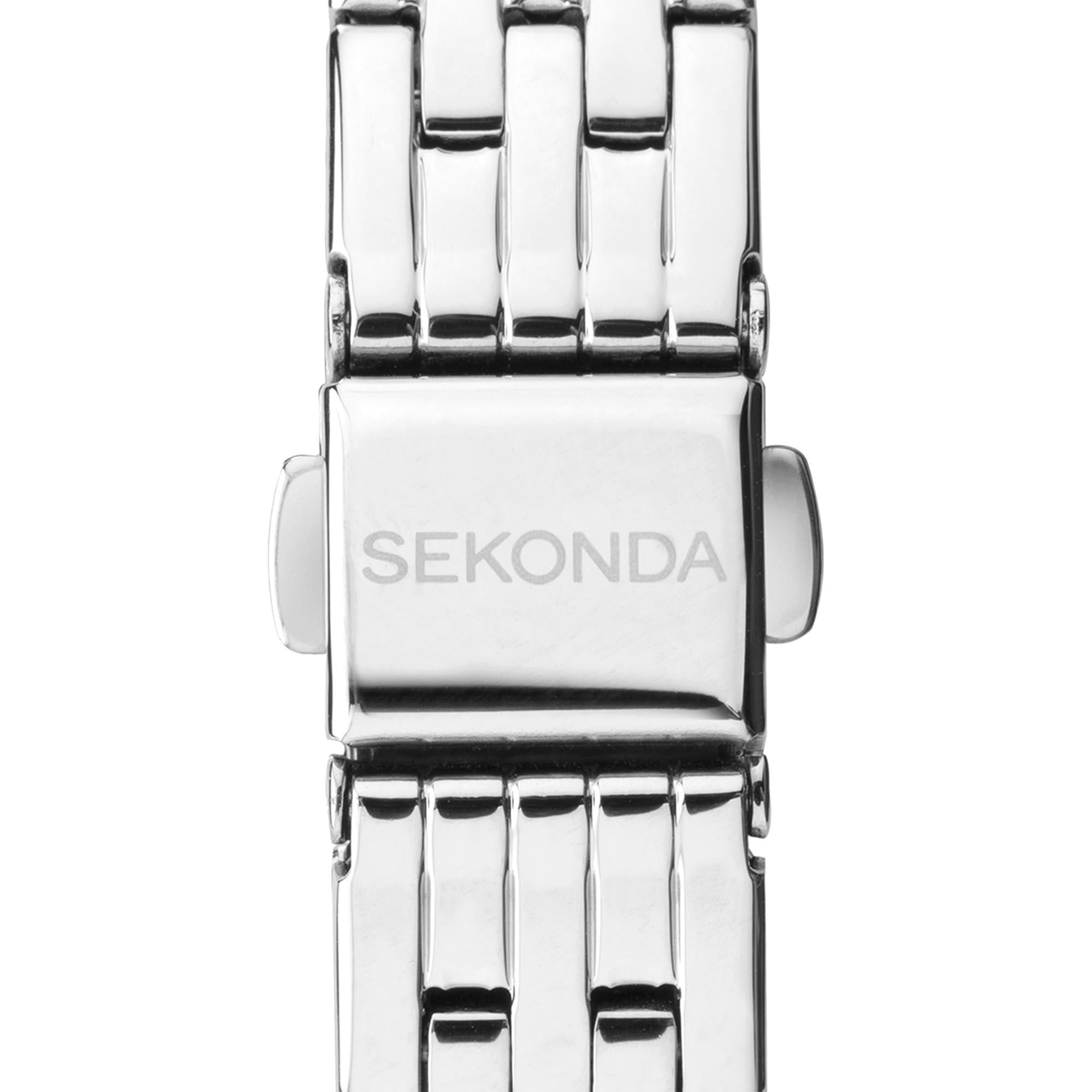 Sekonda Hero Quarz Weißes Zifferblatt Edelstahlarmband Damen Uhr 40348