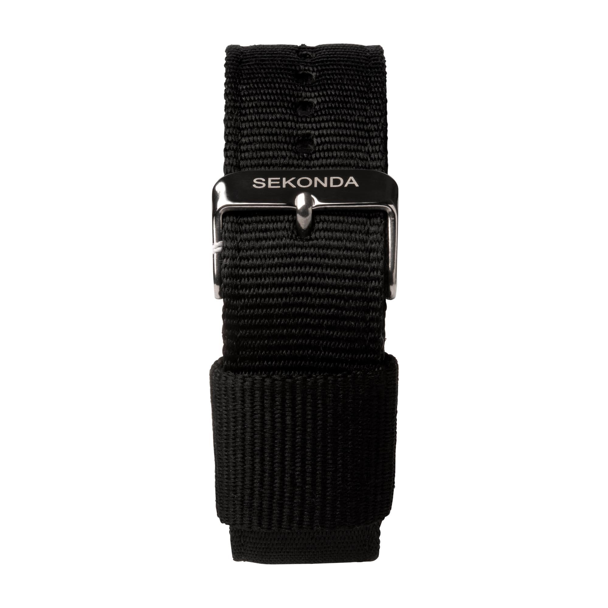 Sekonda Airborne Quarz Schwarze Zifferblatt Schwarzer Armband Herren Uhr 1992