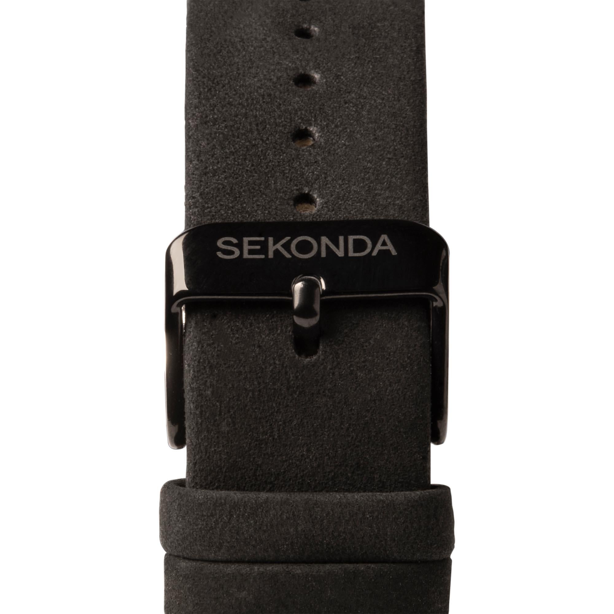 Sekonda Airborne Quartz Black Dial Black Strap Men's Watch 1995