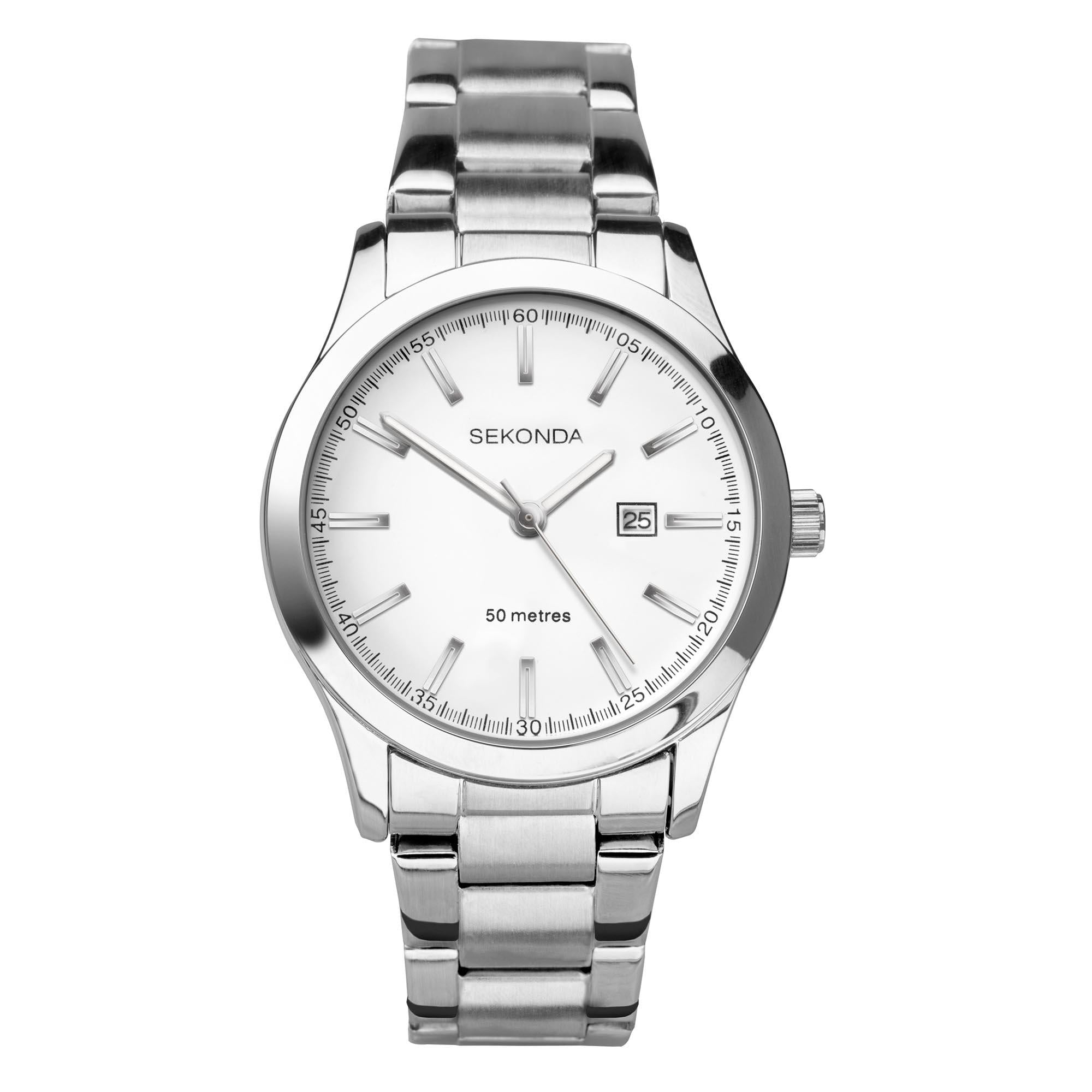 Sekonda ColourPop Quartz White Dial Stainless Steel Bracelet Ladies Watch 40363