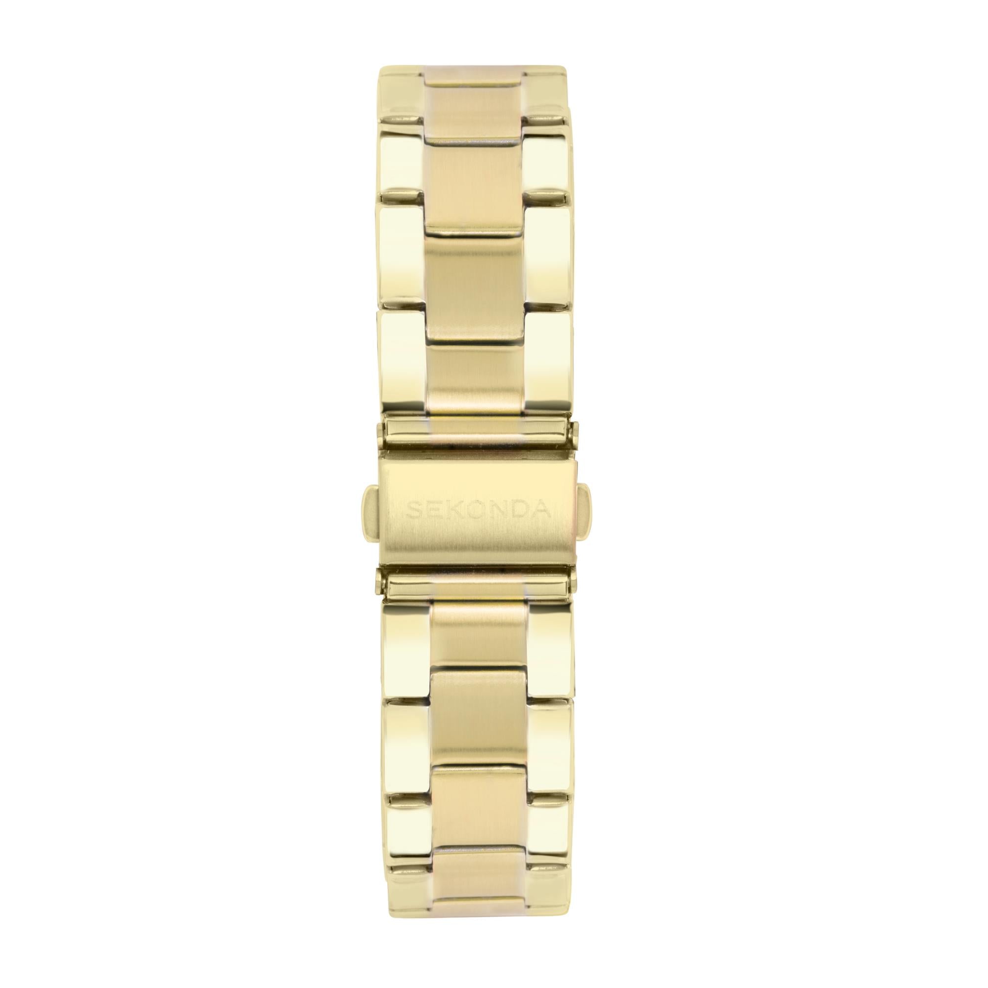 Sekonda Colour Pop Quartz Blue Dial Gold PVD Stainless Steel Bracelet Men's Watch 30007