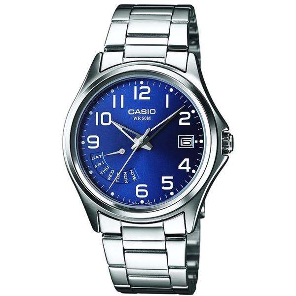 Casio Collection Uhr mit blauem Zifferblatt und Edelstahlarmband für Herren MTP-1369PD-2BVER | Referenz: 01989
