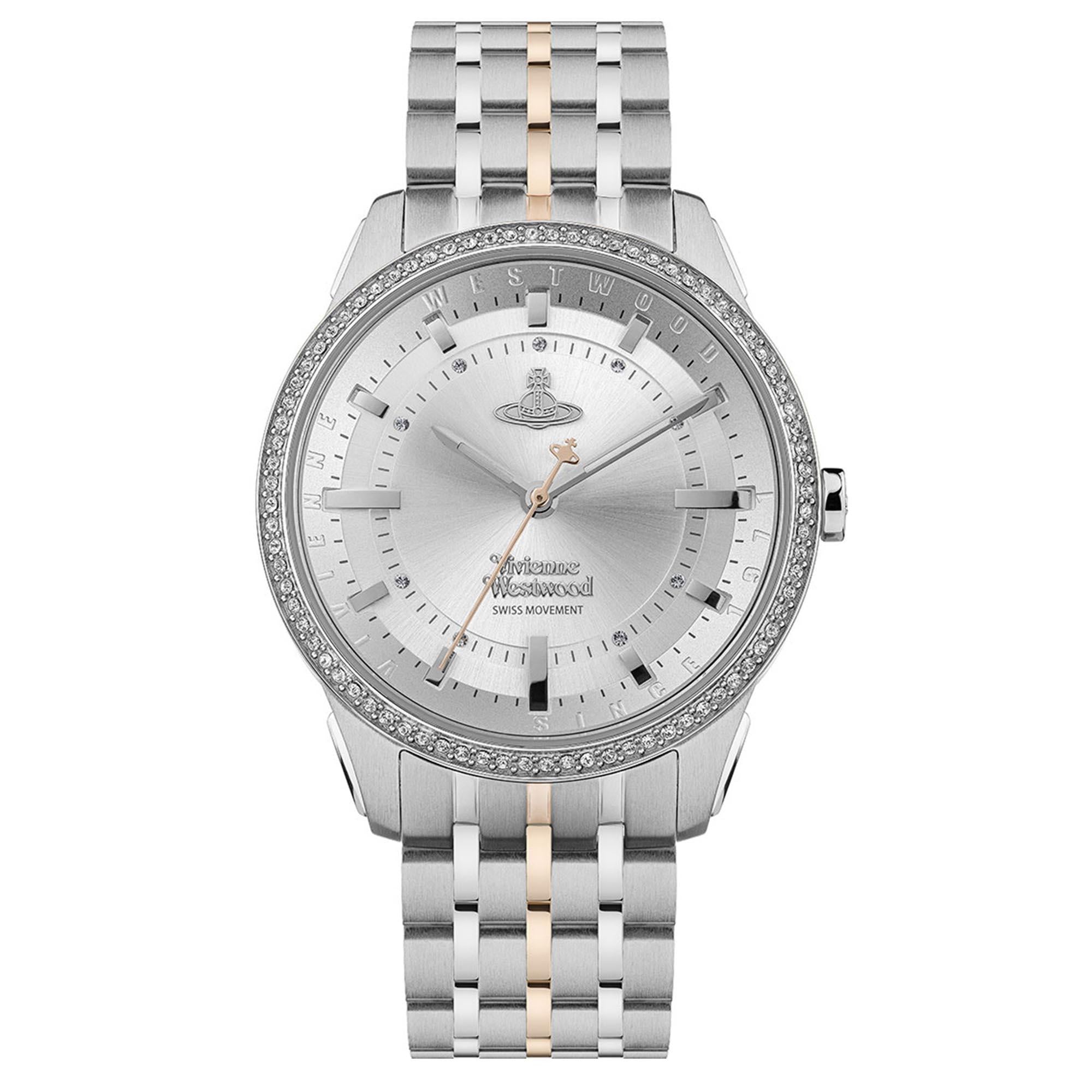 Vivienne Westwood East End Quarz Silbernes Zifferblatt Edelstahlarmband Damen Uhr VV262WSSR