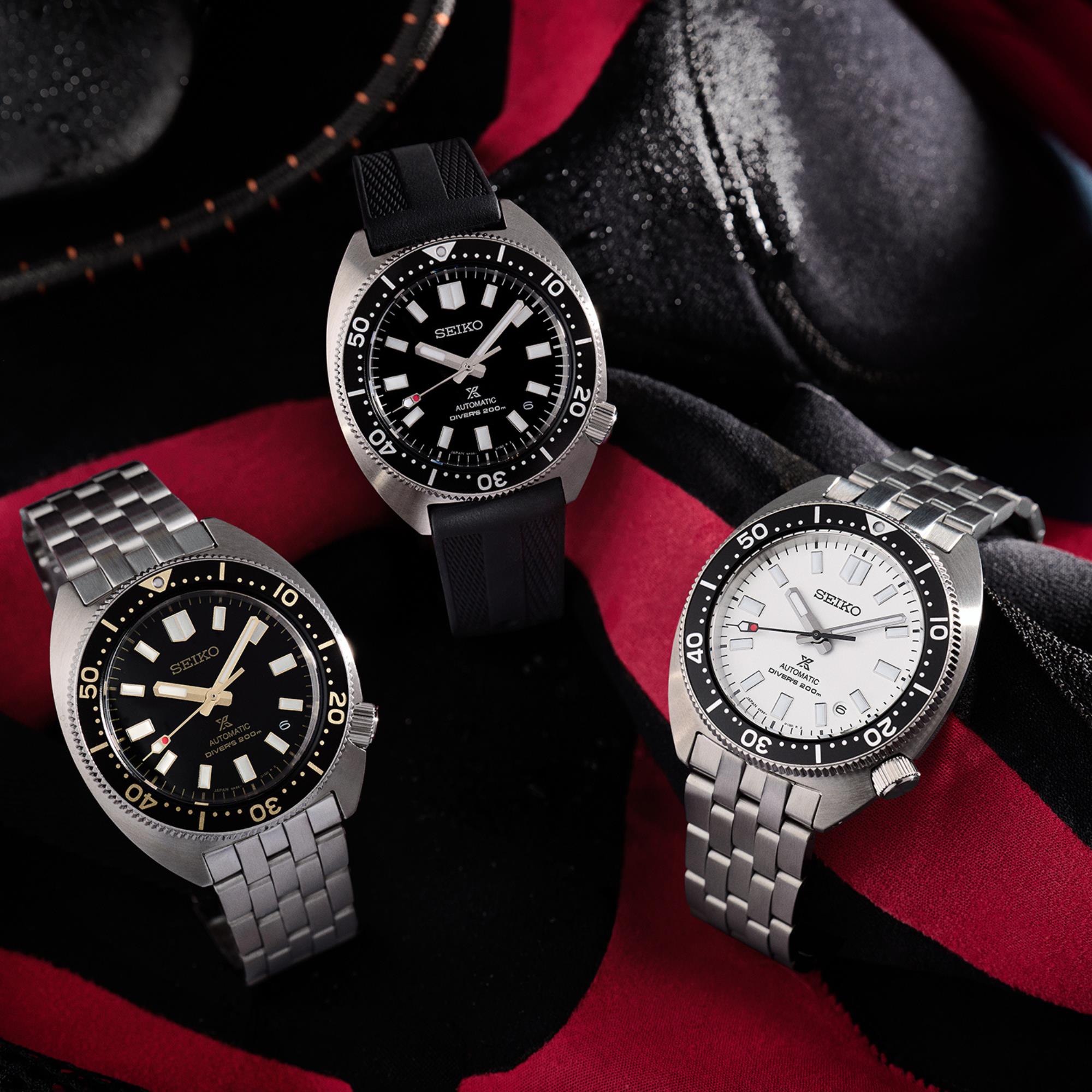 Seiko Prospex Heritage Turtle 1968 Nachbildung Automatik Schwarzes Zifferblatt Edelstahlarmband SPB315J1