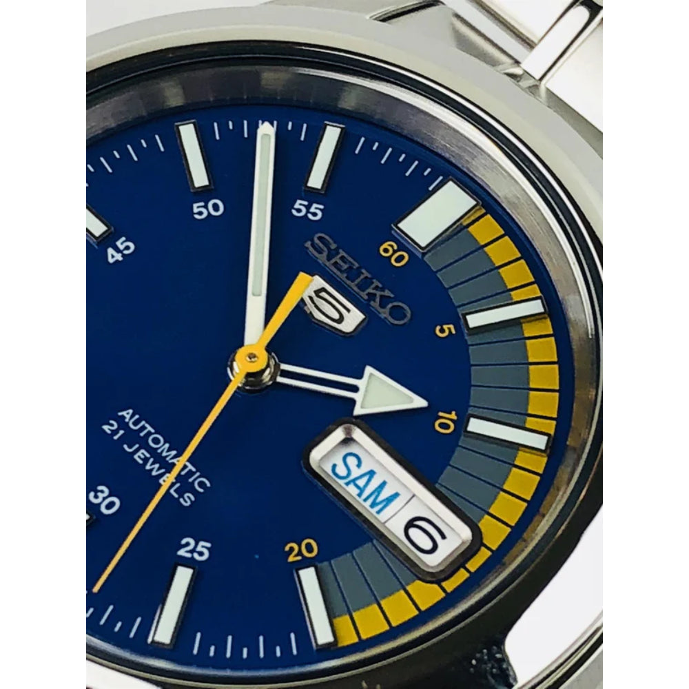 Seiko 5 Automatic Blue Dial Steel Strap Men's Watch SNKK27K1
